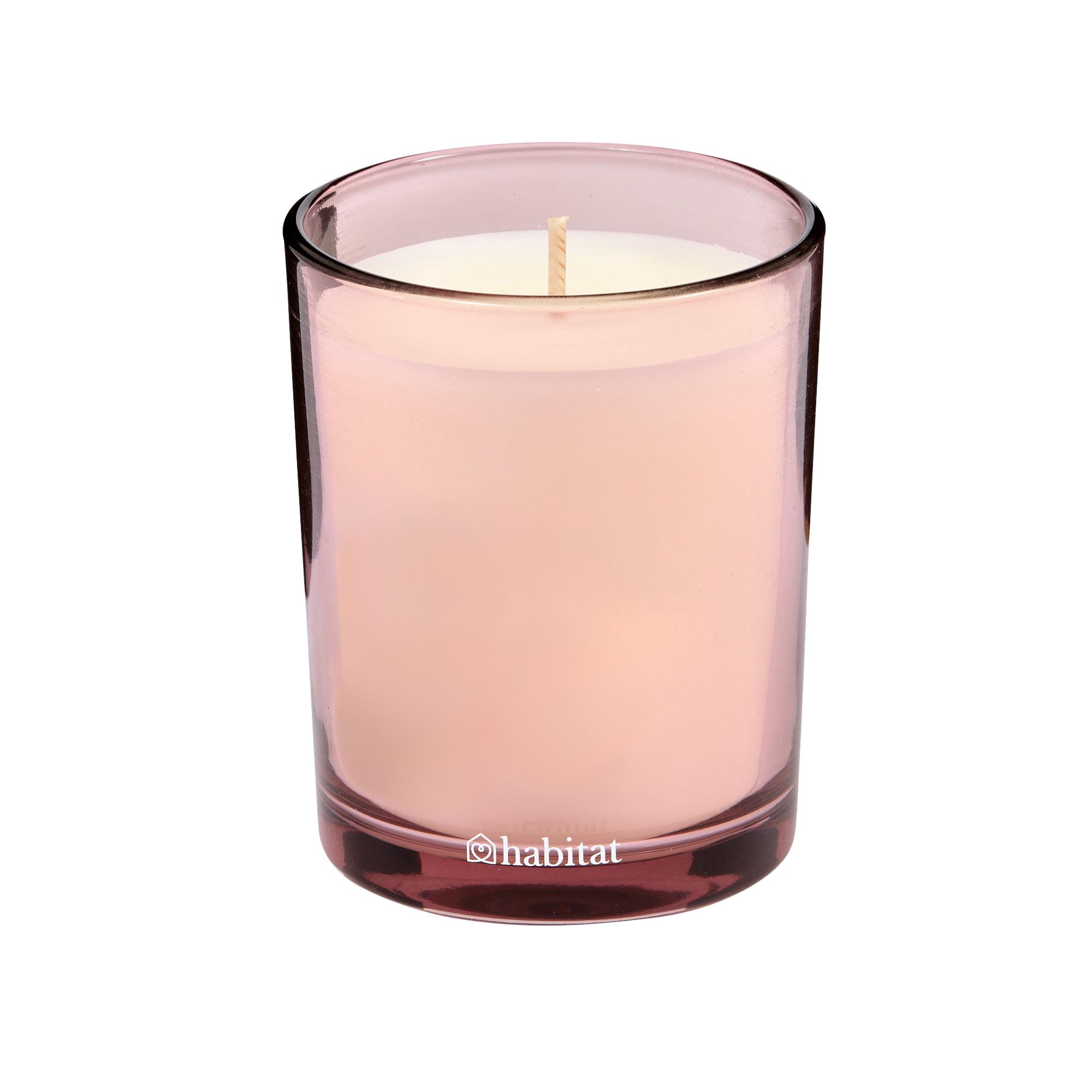 Habitat Scented Pink Stripe Boxed Candle - Pepper & Cassis