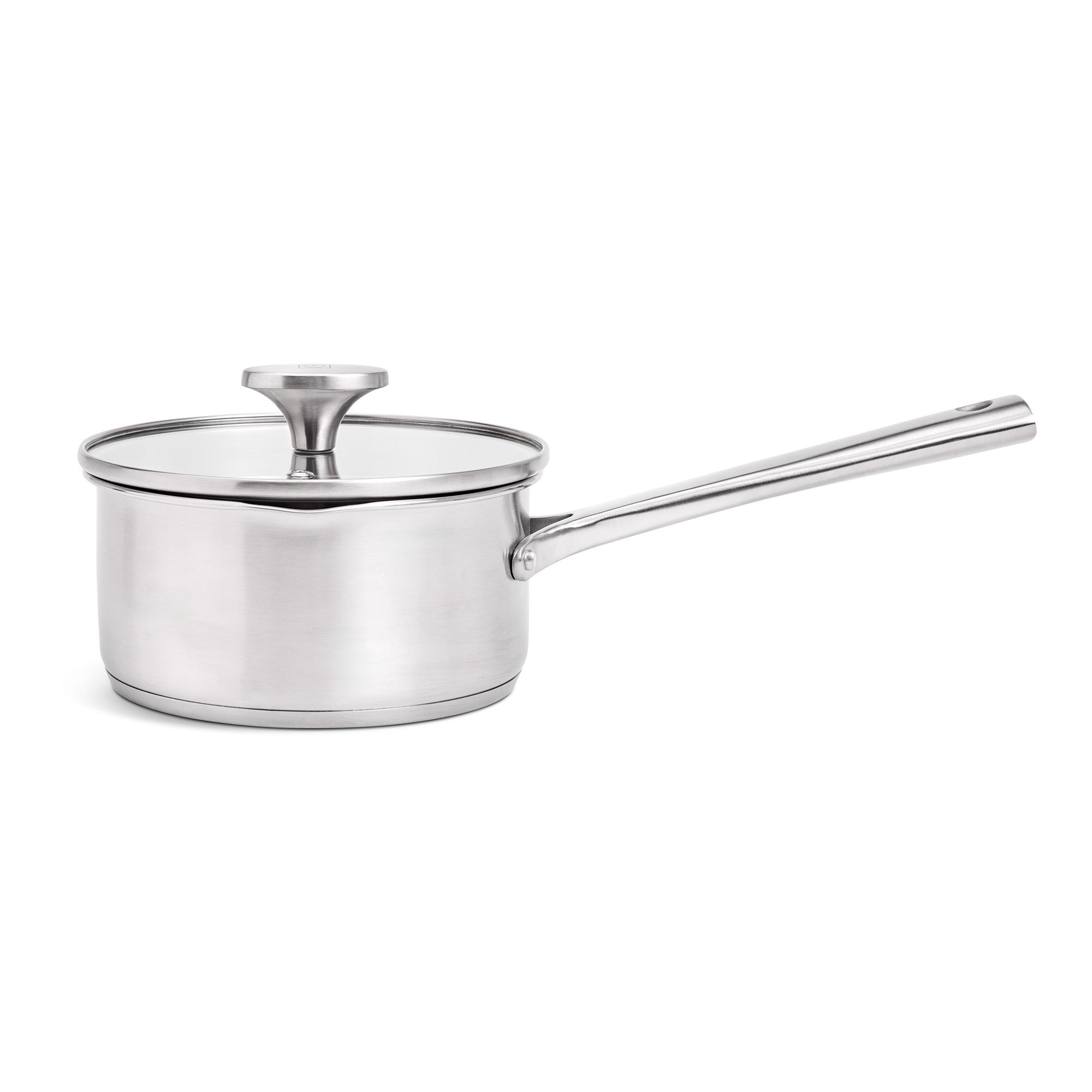 Habitat Ellipse Brushed Stainless Steel 16cm Saucepan thumbnail 2
