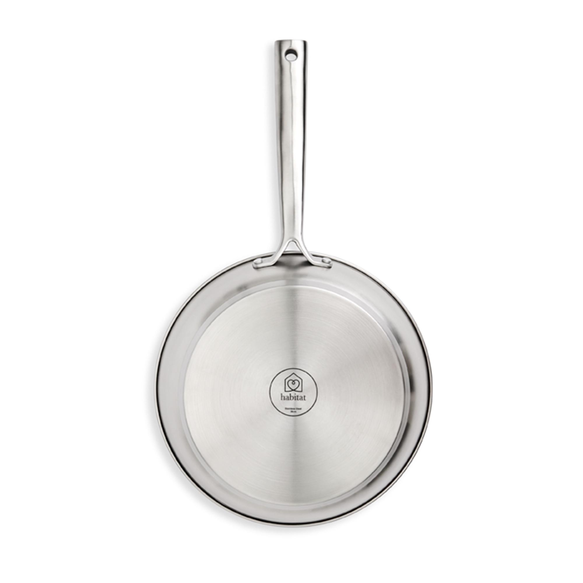 Habitat Ellipse Brushed Stainless Steel 24cm Frying Pan thumbnail 4