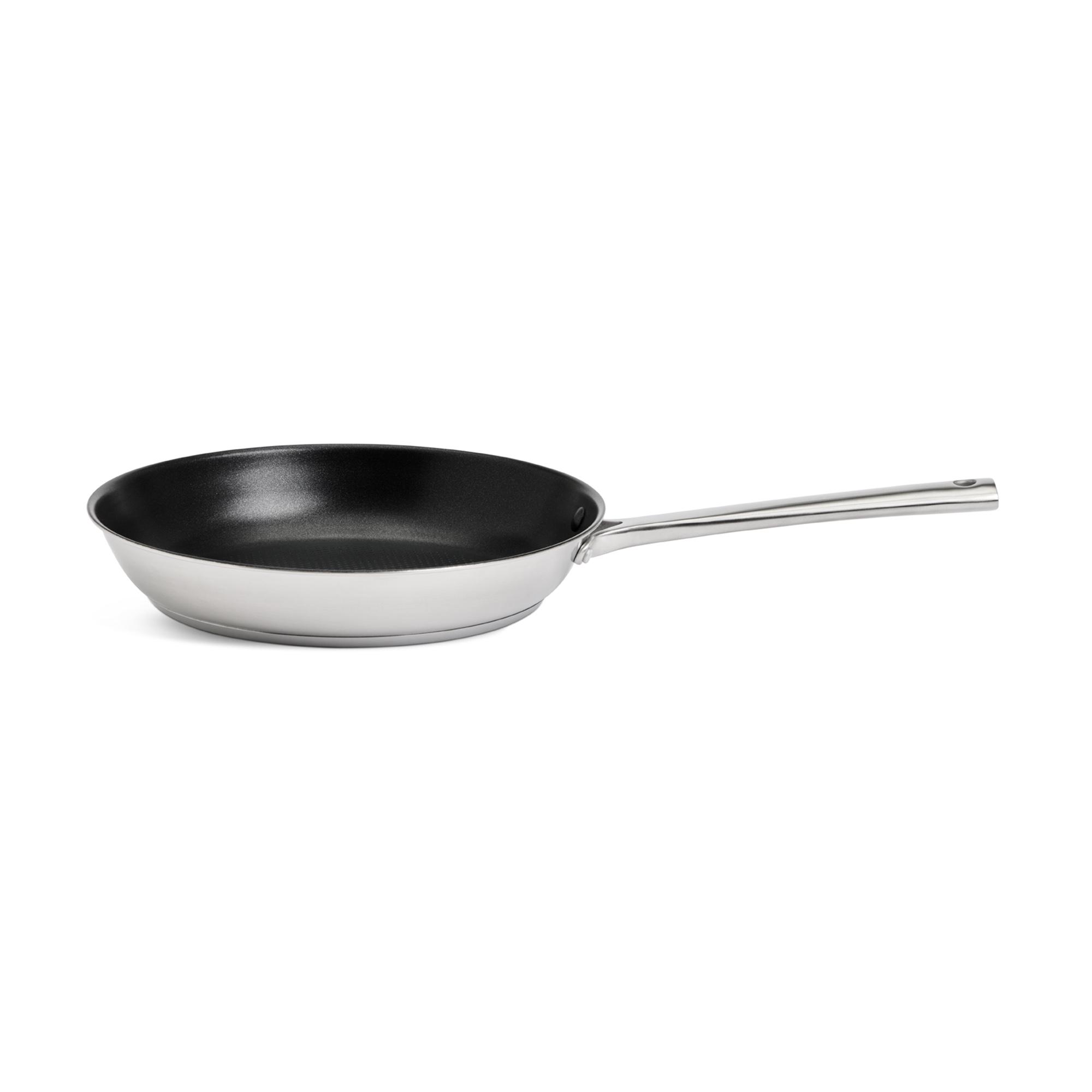 Habitat Ellipse Brushed Stainless Steel 28cm Frying Pan