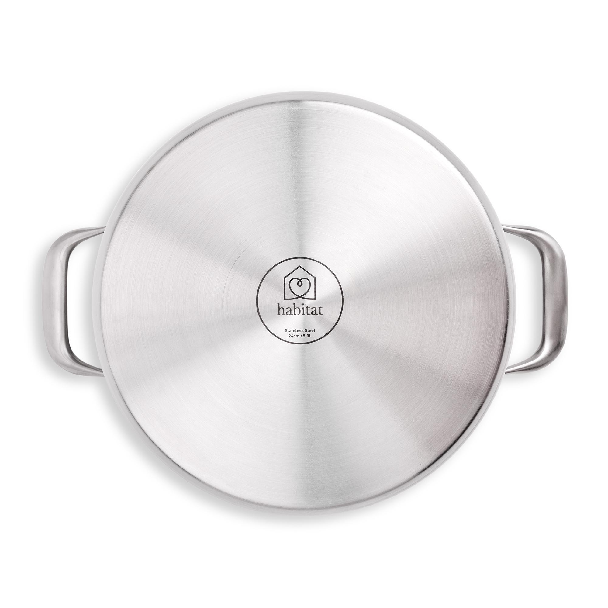 Habitat Ellipse Brushed Stainless Steel Stock Pot thumbnail 5