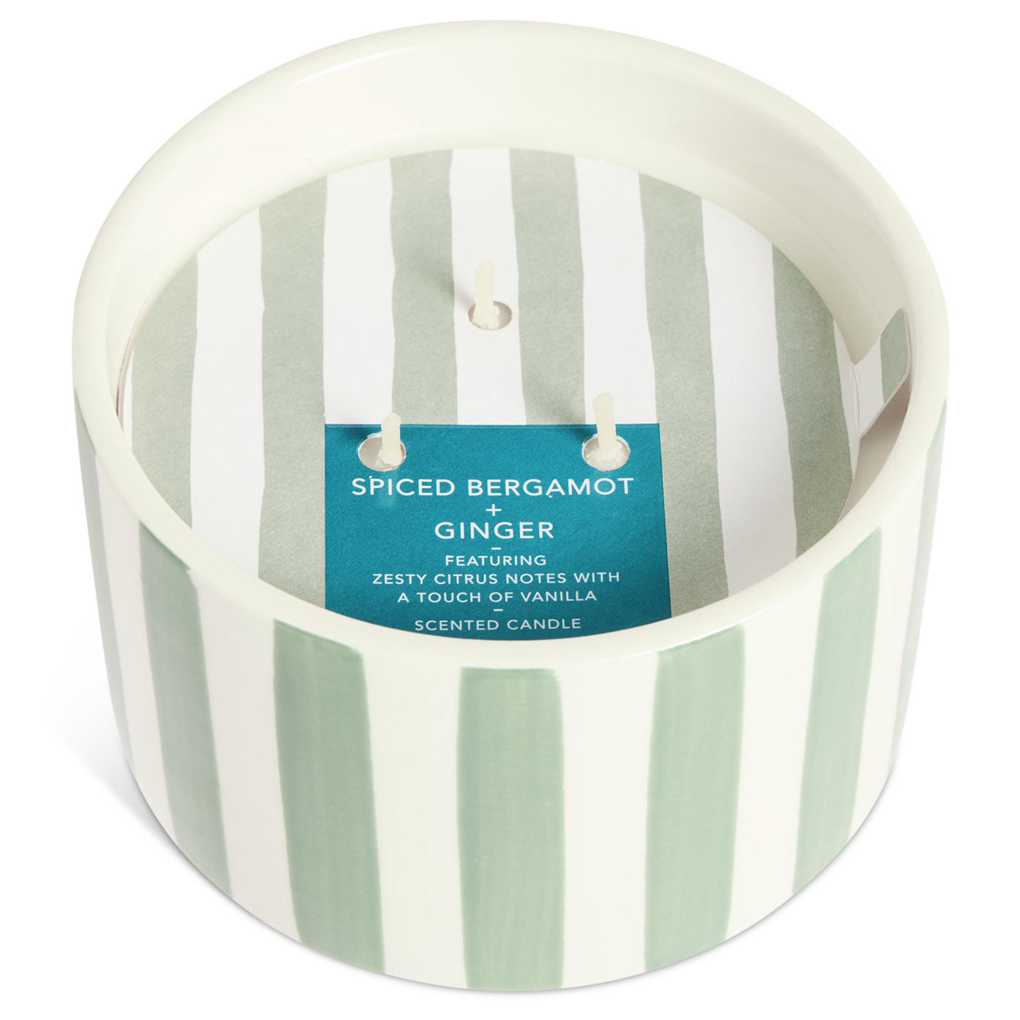 Habitat Scented Green Ceramic Large Candle - Spiced Bergamot & Ginger thumbnail 2