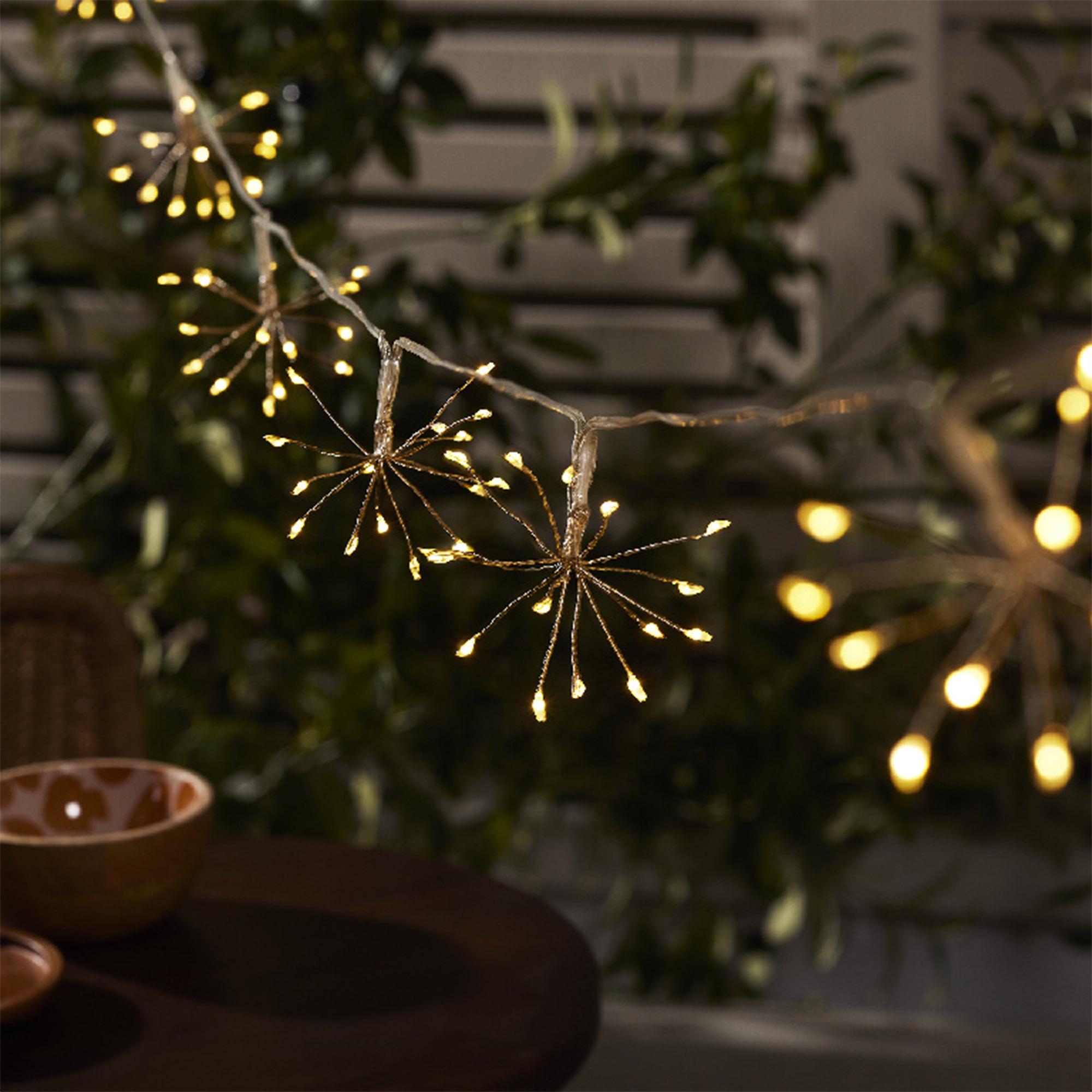 Garden by Sainsbury's Solar Starburst 10 String Lights thumbnail 2