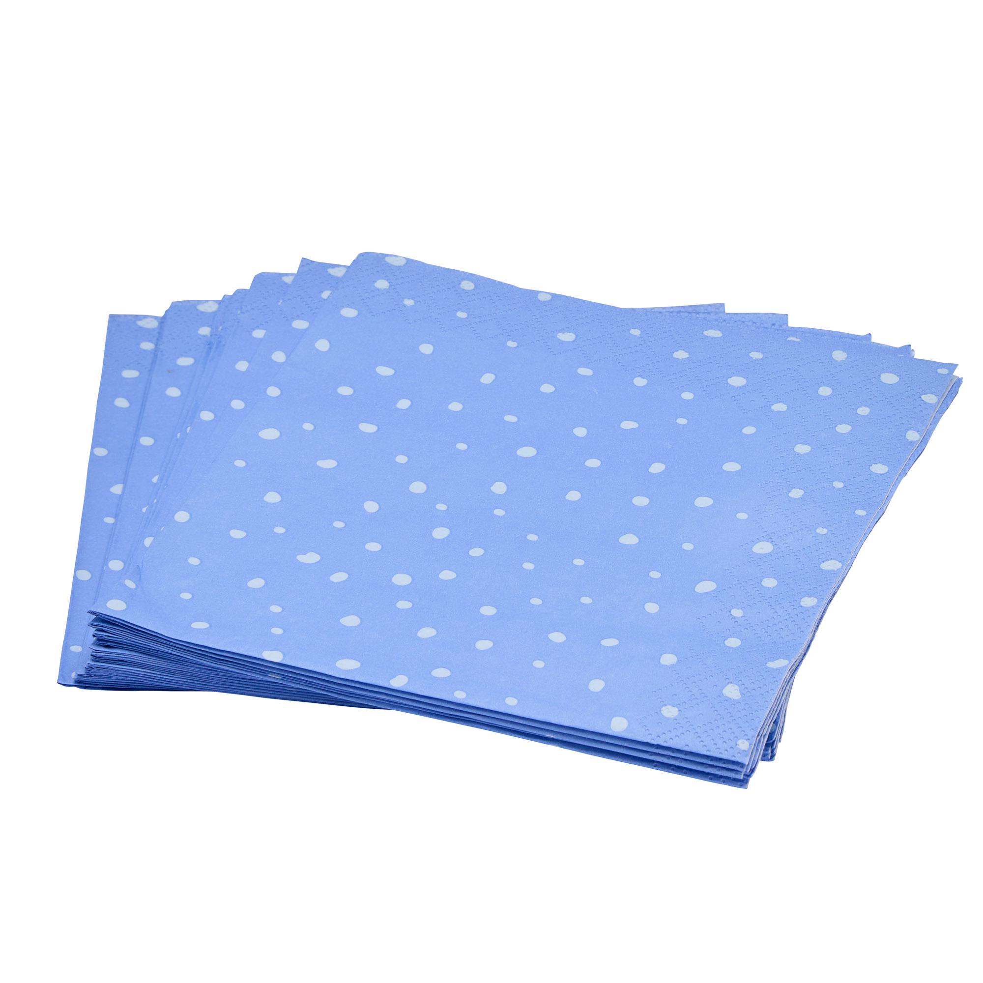 Sainsbury's Home Pack of 20 3ply Blue Paper Napkins - 33cm
