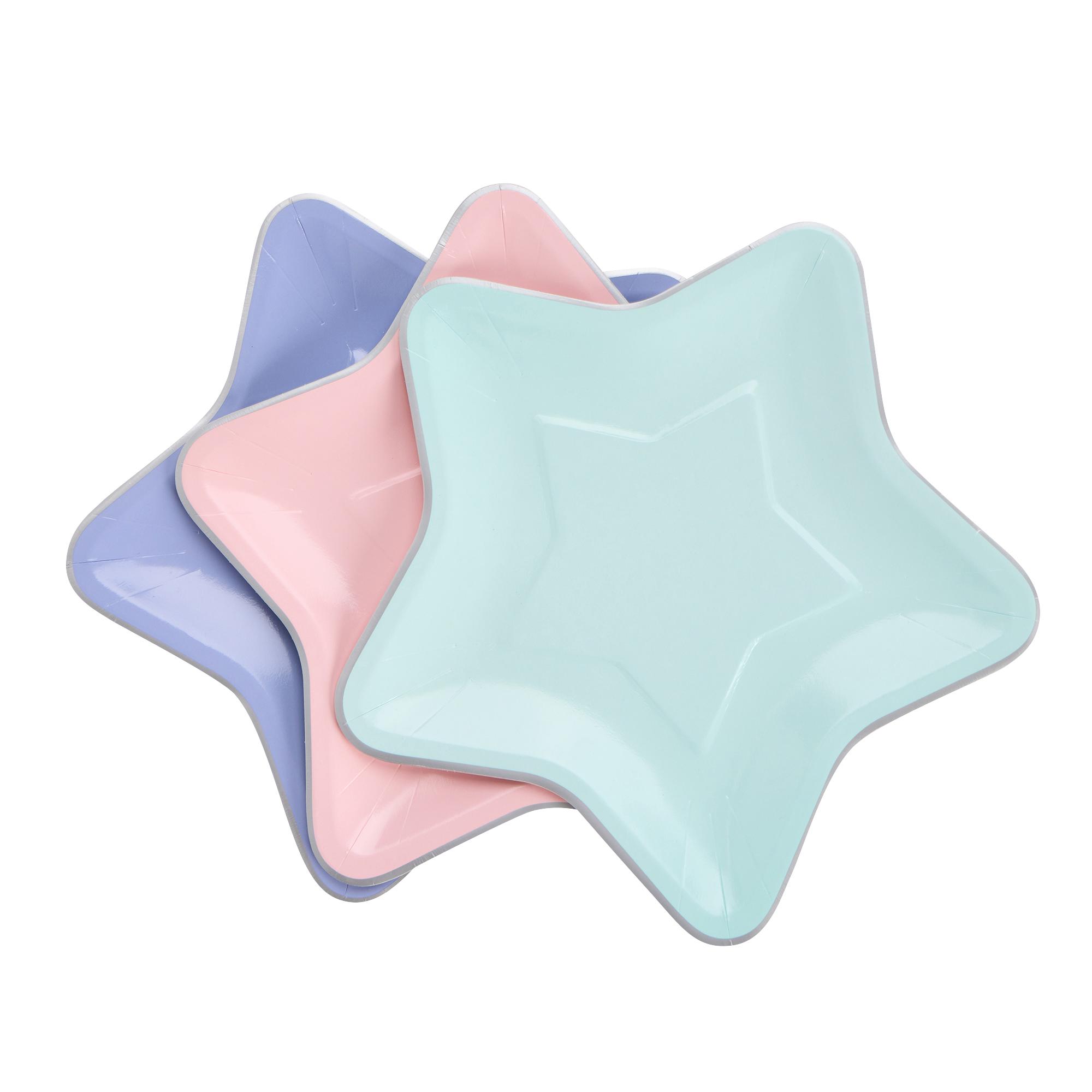 Sainsbury's Home Pack of 10 Pastel Star Paper Plates