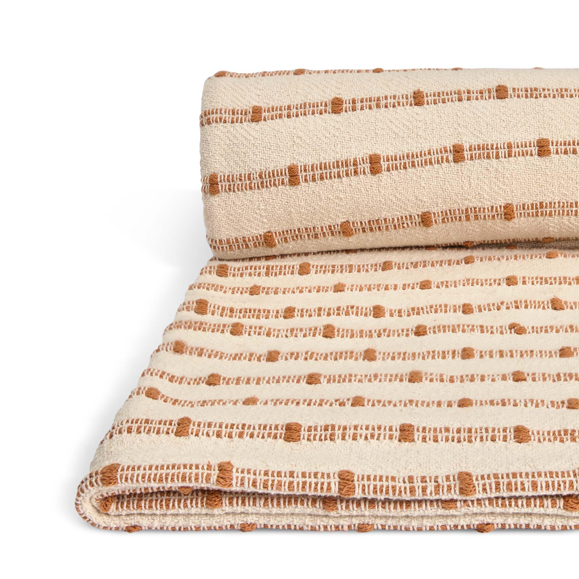 Habitat Global Throw - Neutral & Rust - 200x220 thumbnail 3