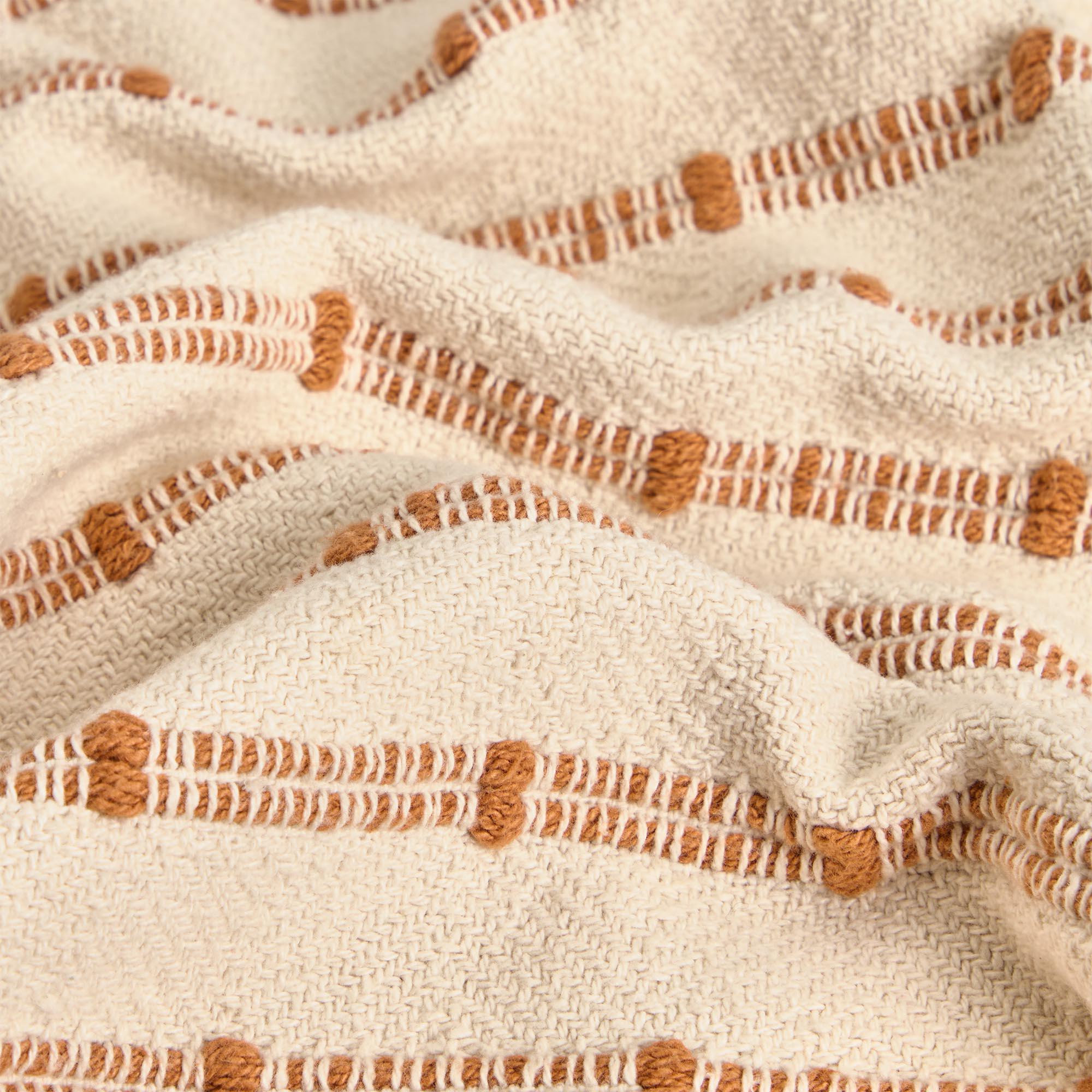 Habitat Global Throw - Neutral & Rust - 200x220 thumbnail 4