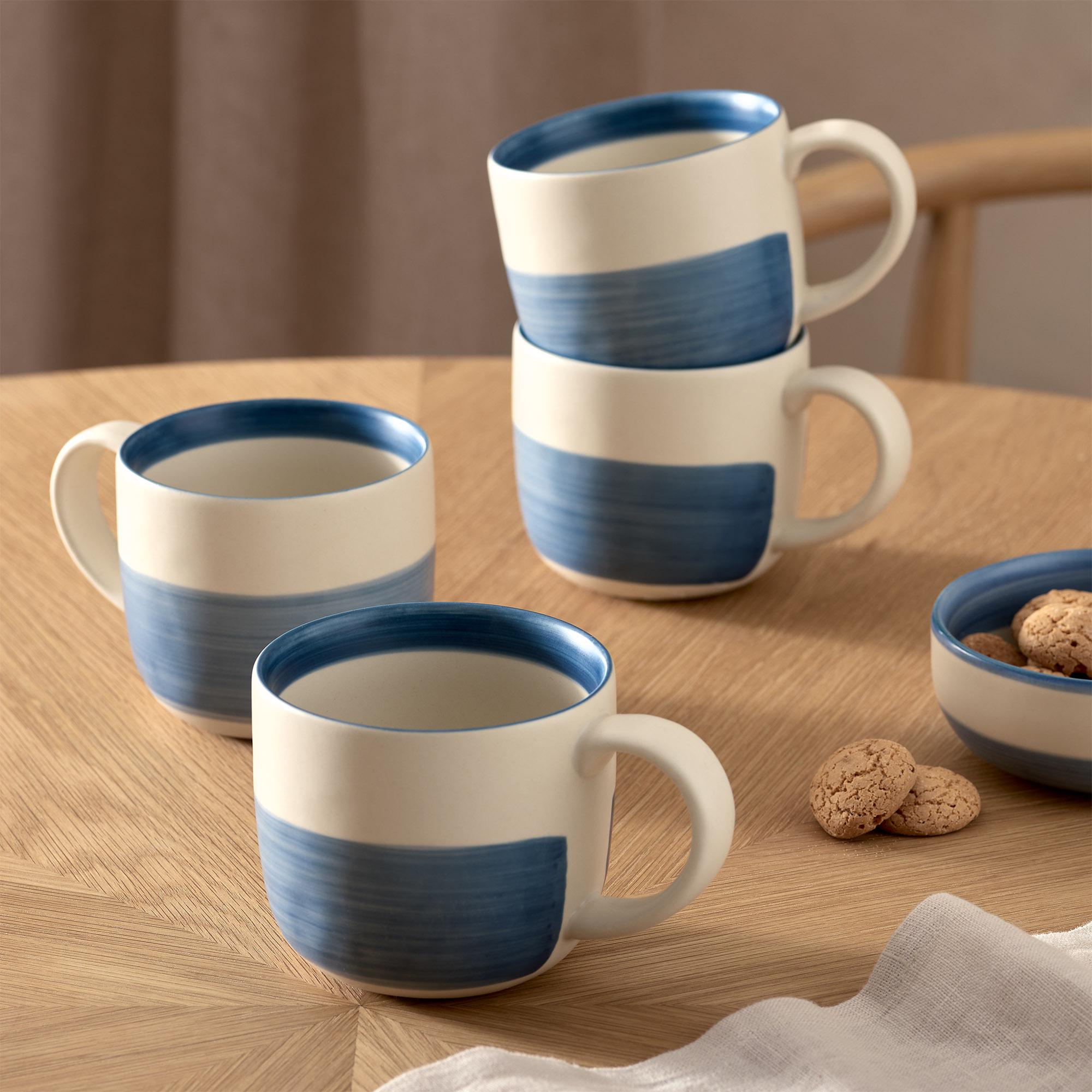 Habitat Artisan Stripe Stoneware Mug - Blue thumbnail 2