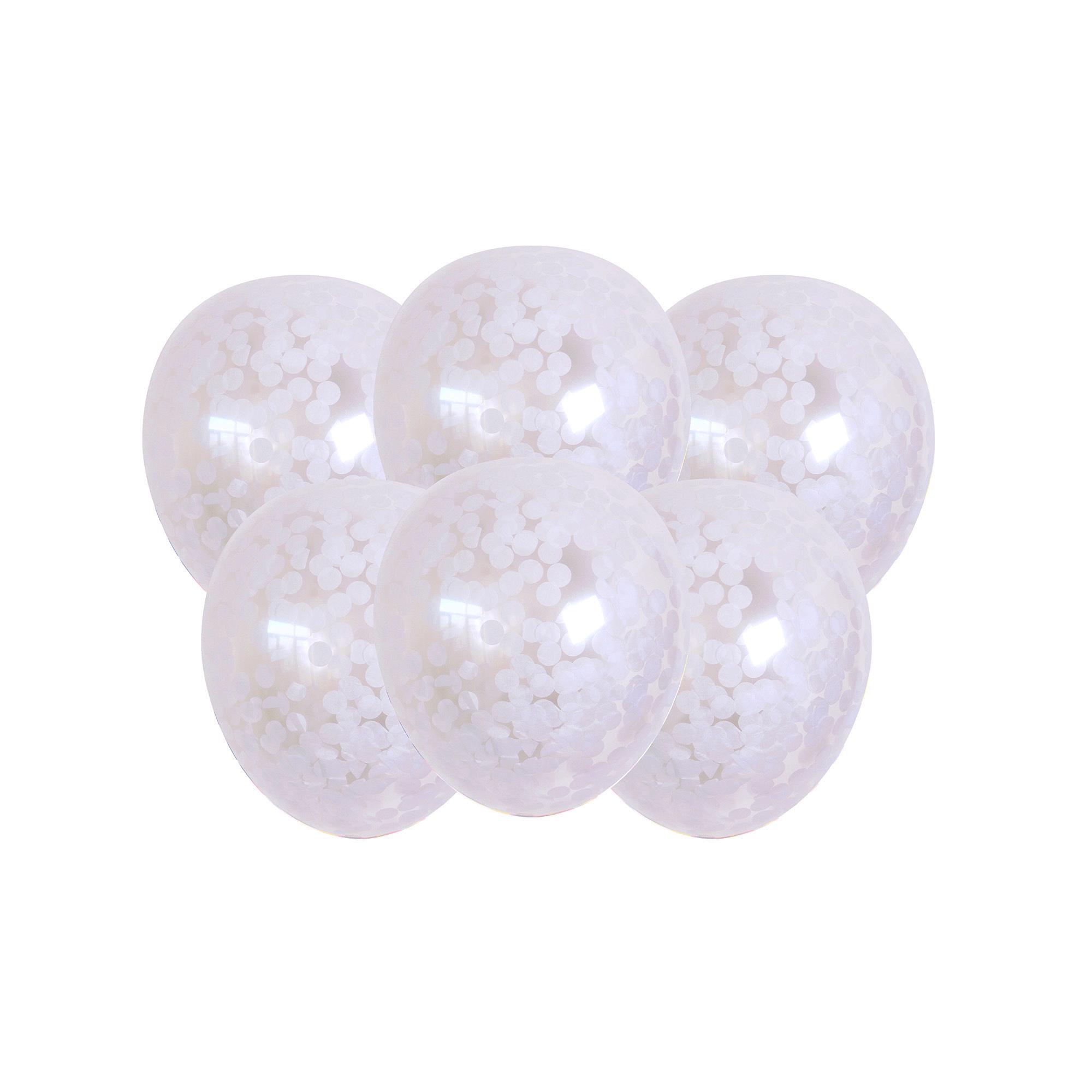Sainsbury's Home Pack of 6 White Confetti 10" Balloons