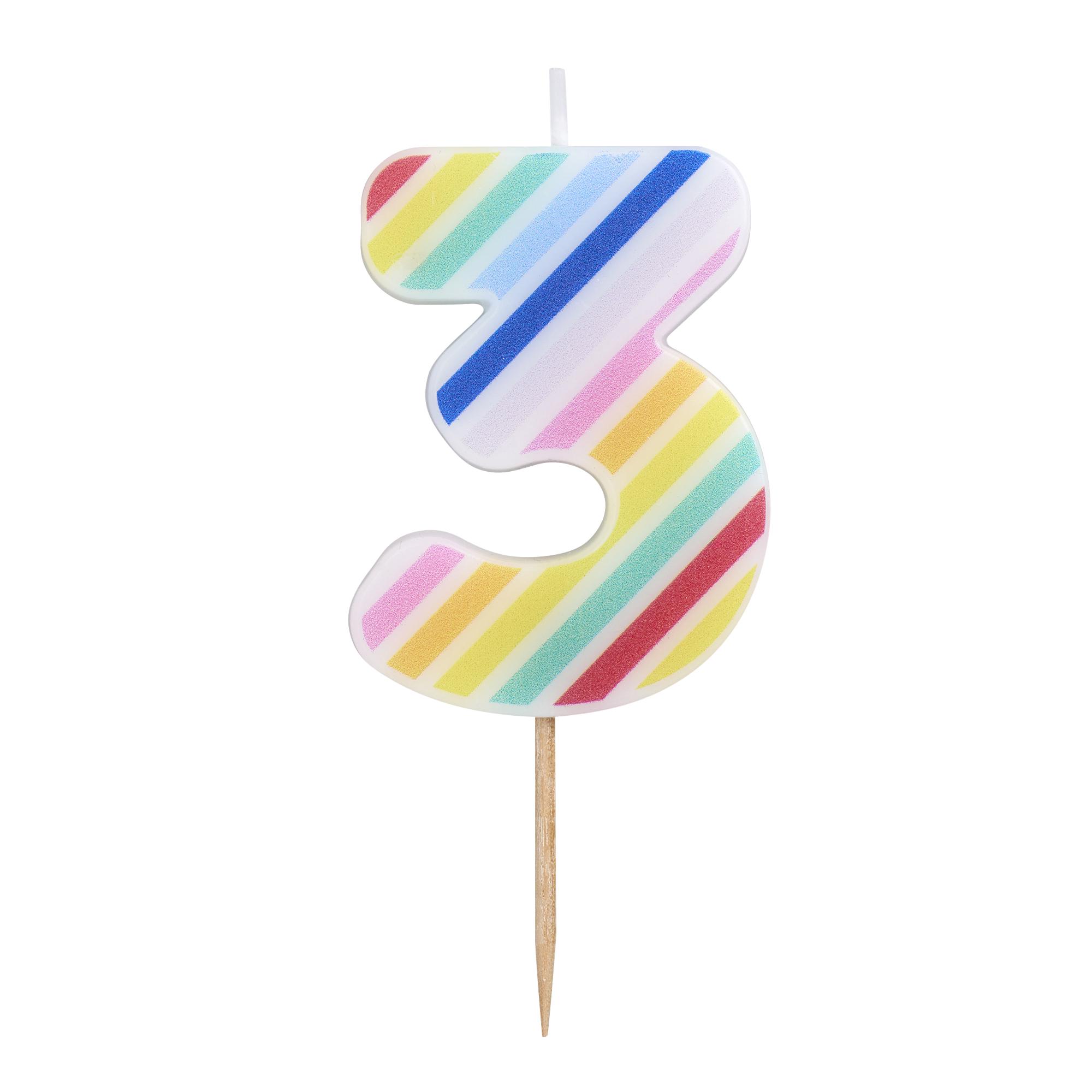 Sainsbury's Home Printed Number Candle Age 3
