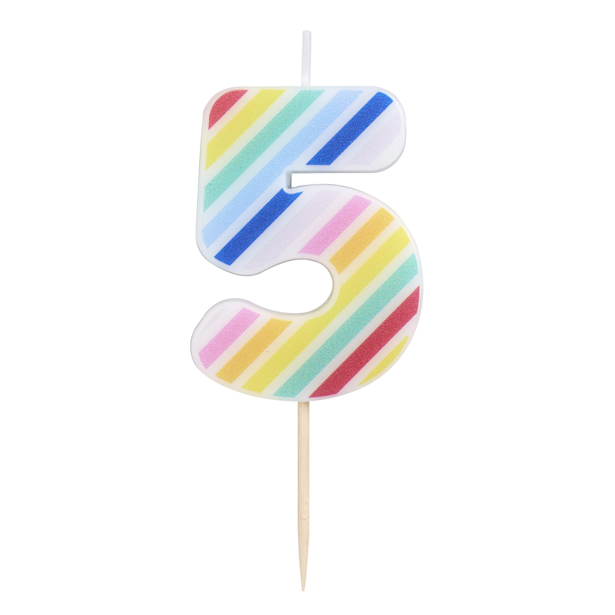 Sainsbury's Home Printed Number Candle Age 5