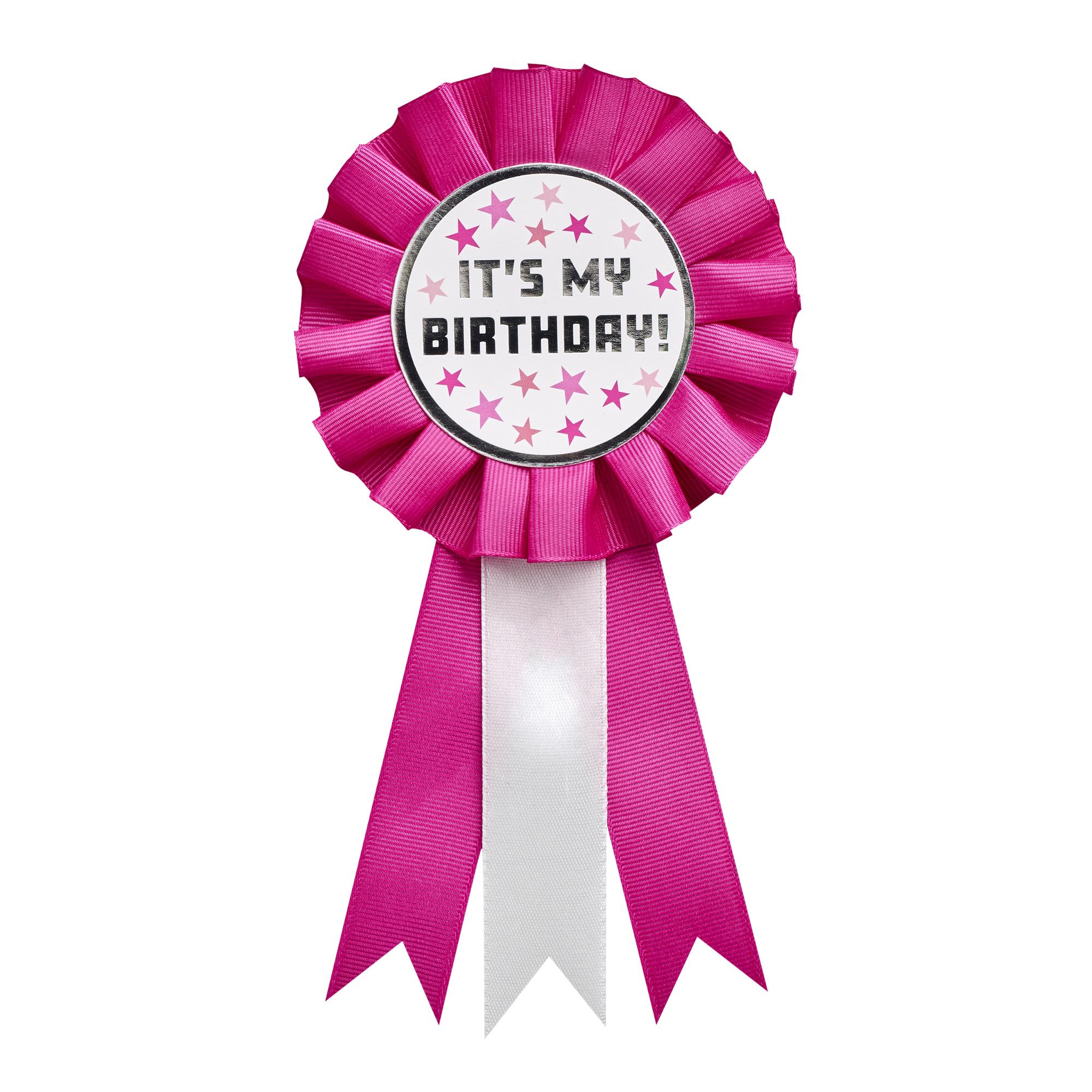 Sainsbury's Home Pastel Pink Birthday Rosette Badge
