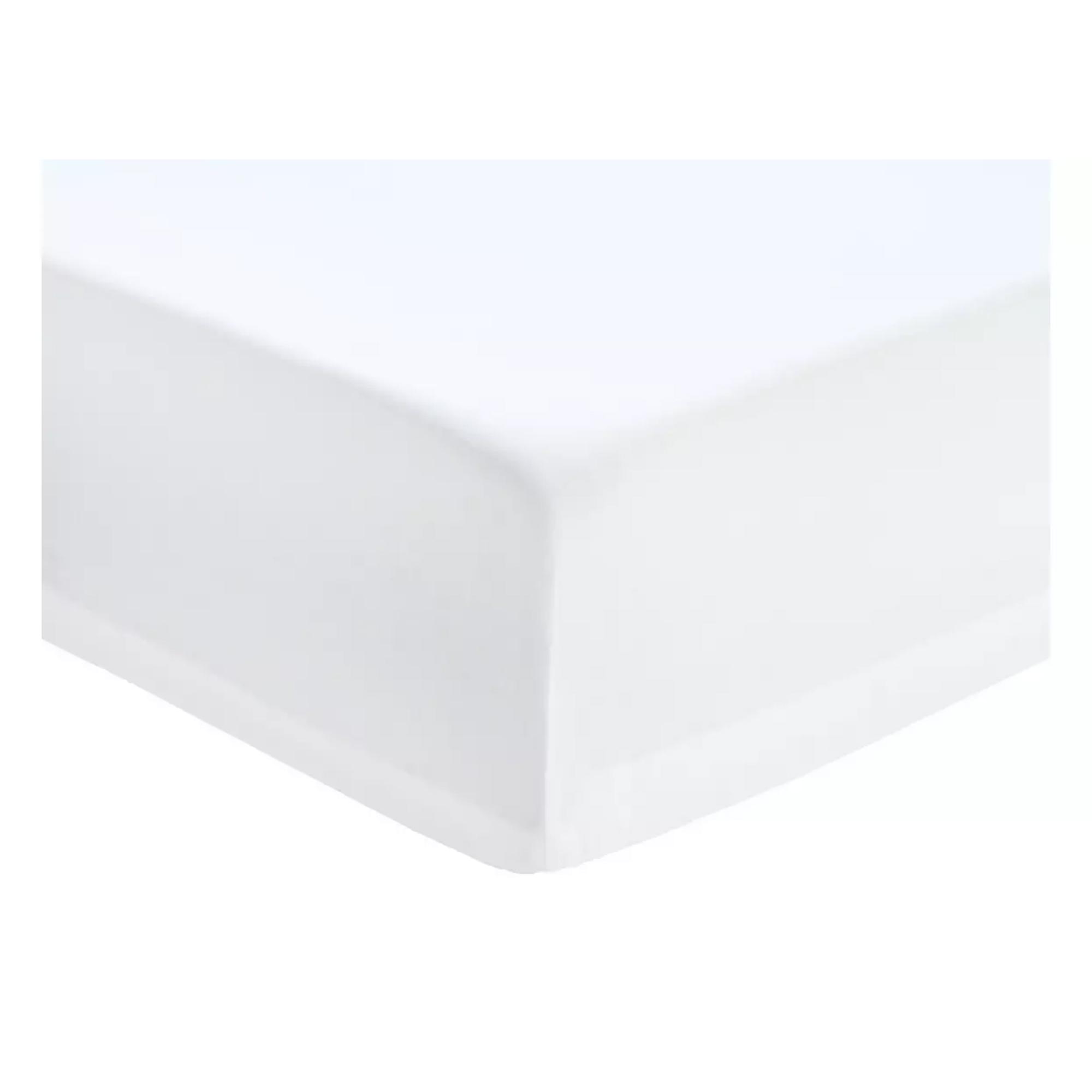 Habitat Cotton Rich 180TC Plain White Fitted Sheet