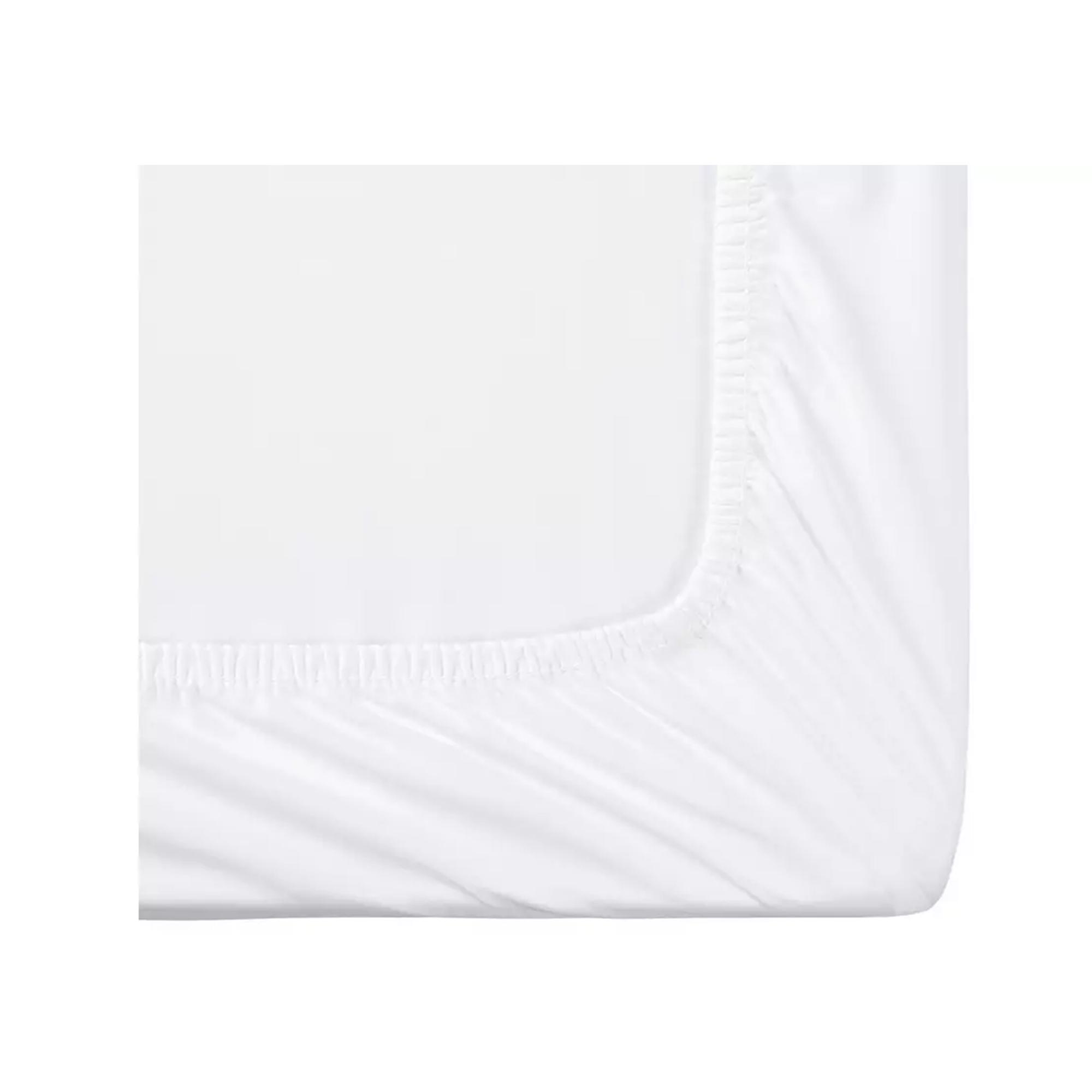 Habitat Cotton Rich 180TC Plain White Fitted Sheet thumbnail 2