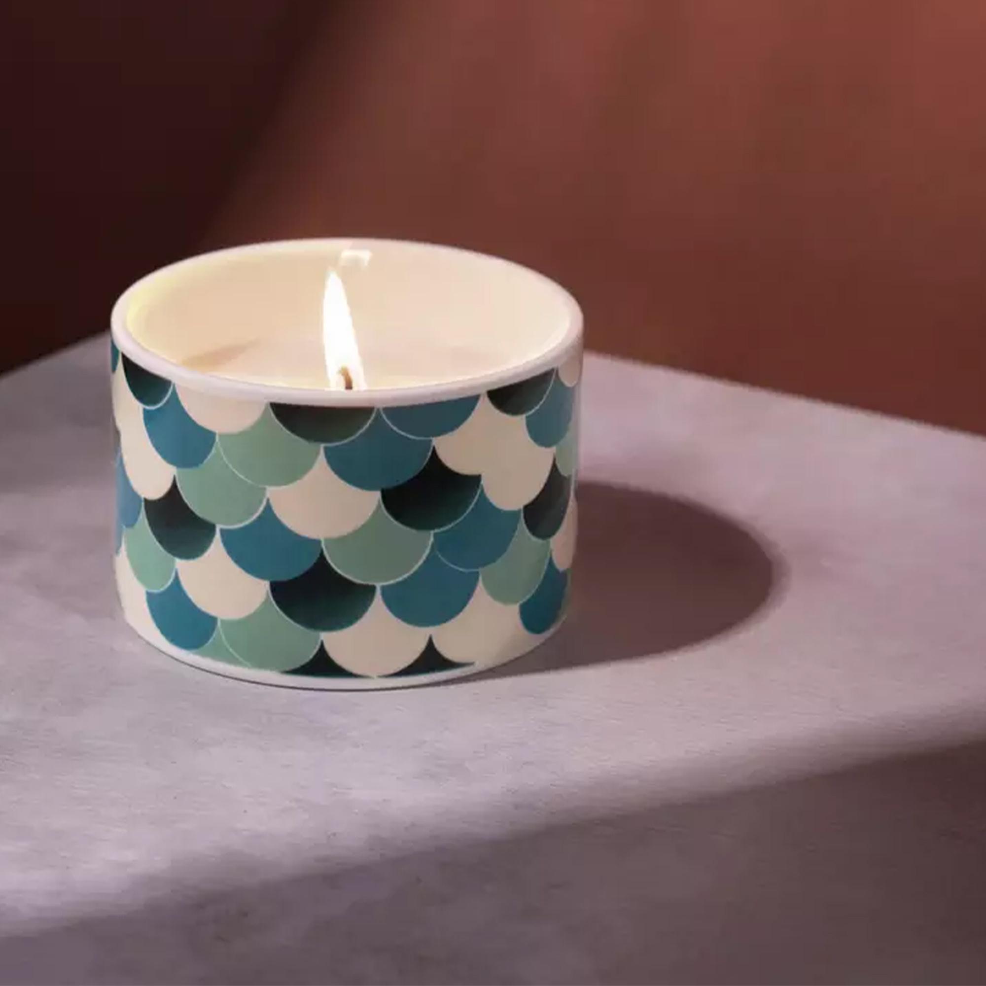 Wax Lyrical Fired Earth Ceramic Candle - Green Tea & Bergamot