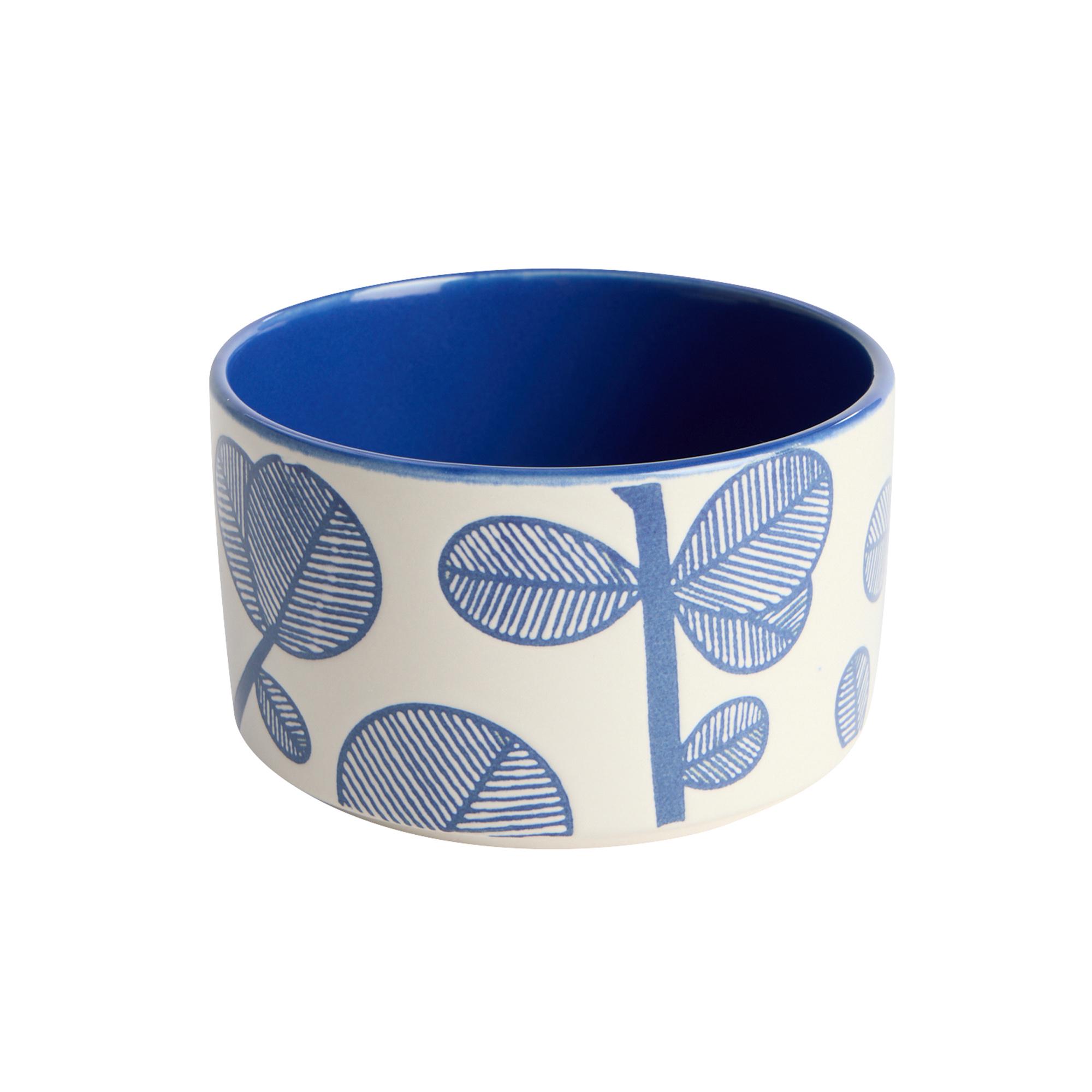 Habitat Blue Leaf Nibble Bowl