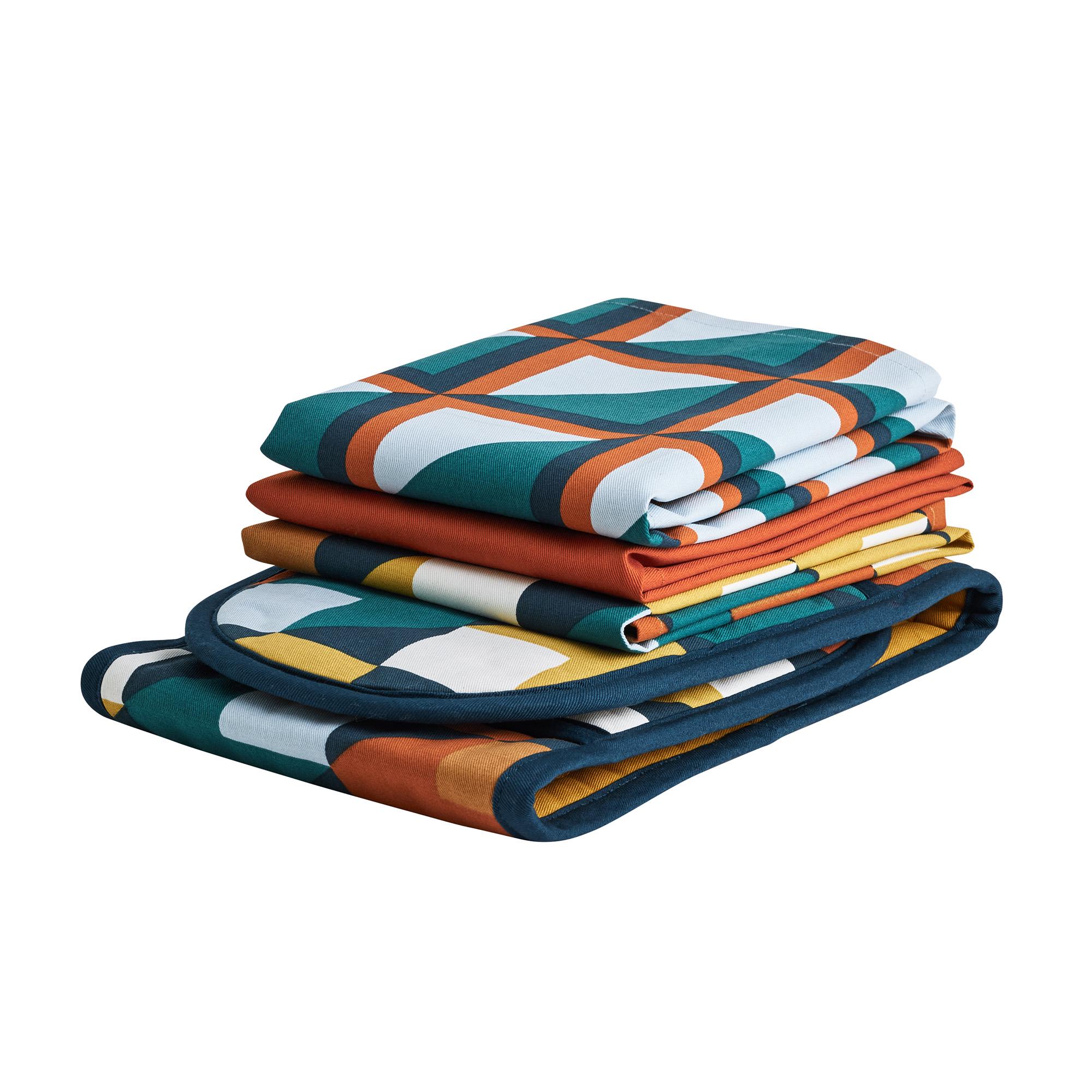 Habitat Pack of 3 Geo Cube Tea Towels thumbnail 3