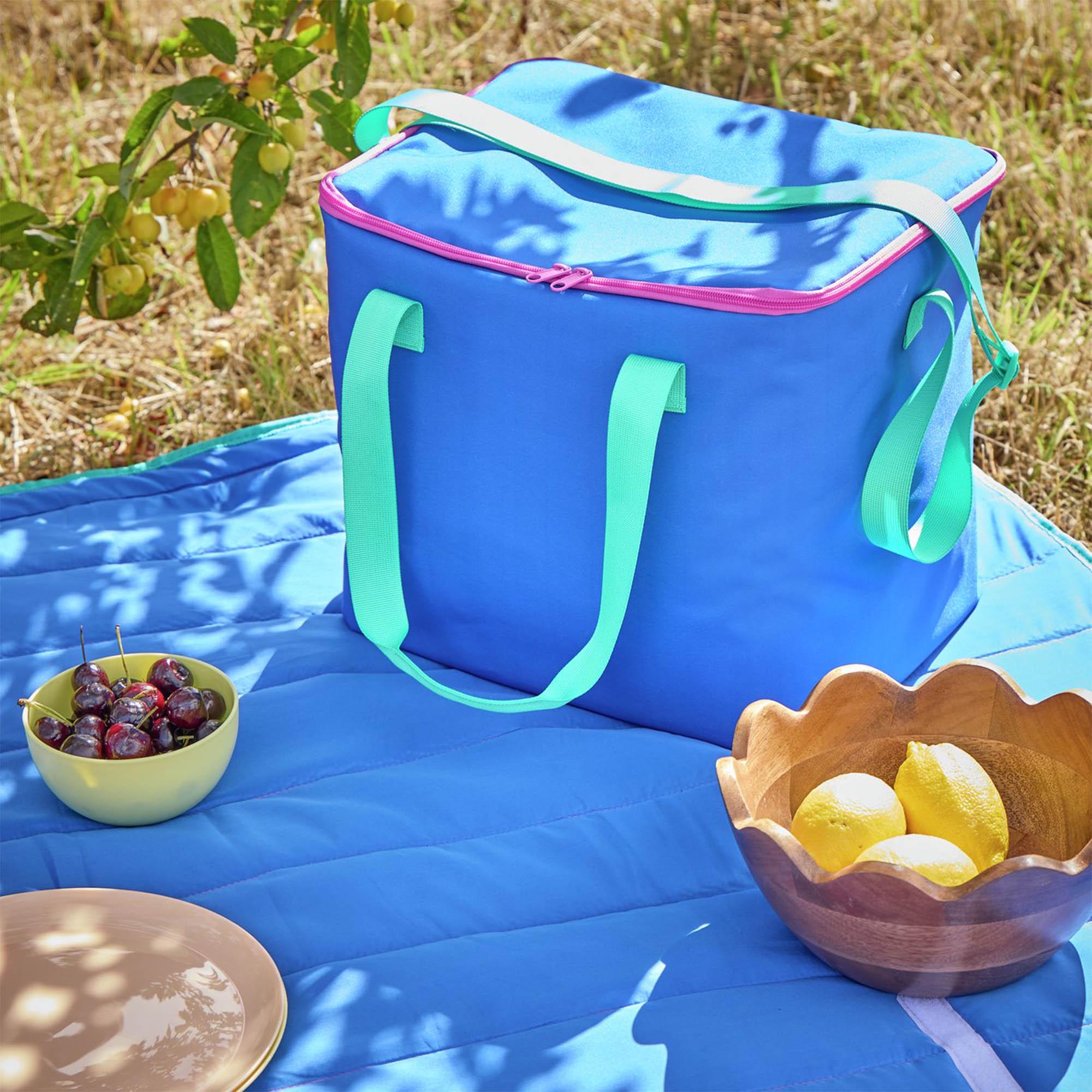 Sainsbury's Home Blue Striped Cool Bag - 25L