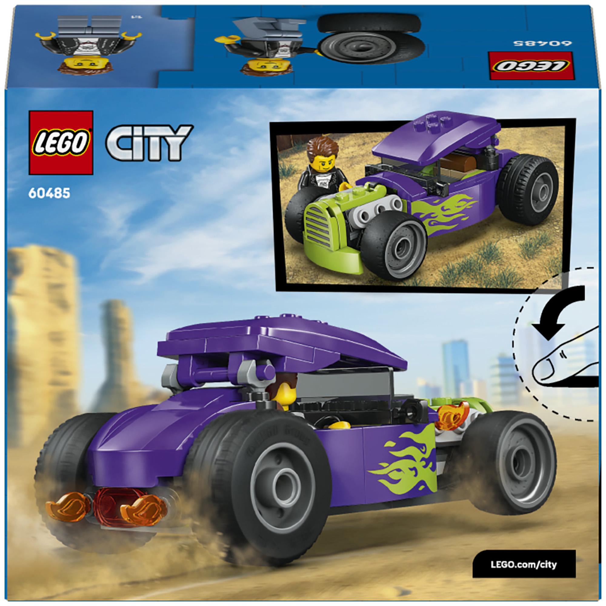 LEGO City Hot Rod Race Car Toy & Minifigure 60485 thumbnail 5