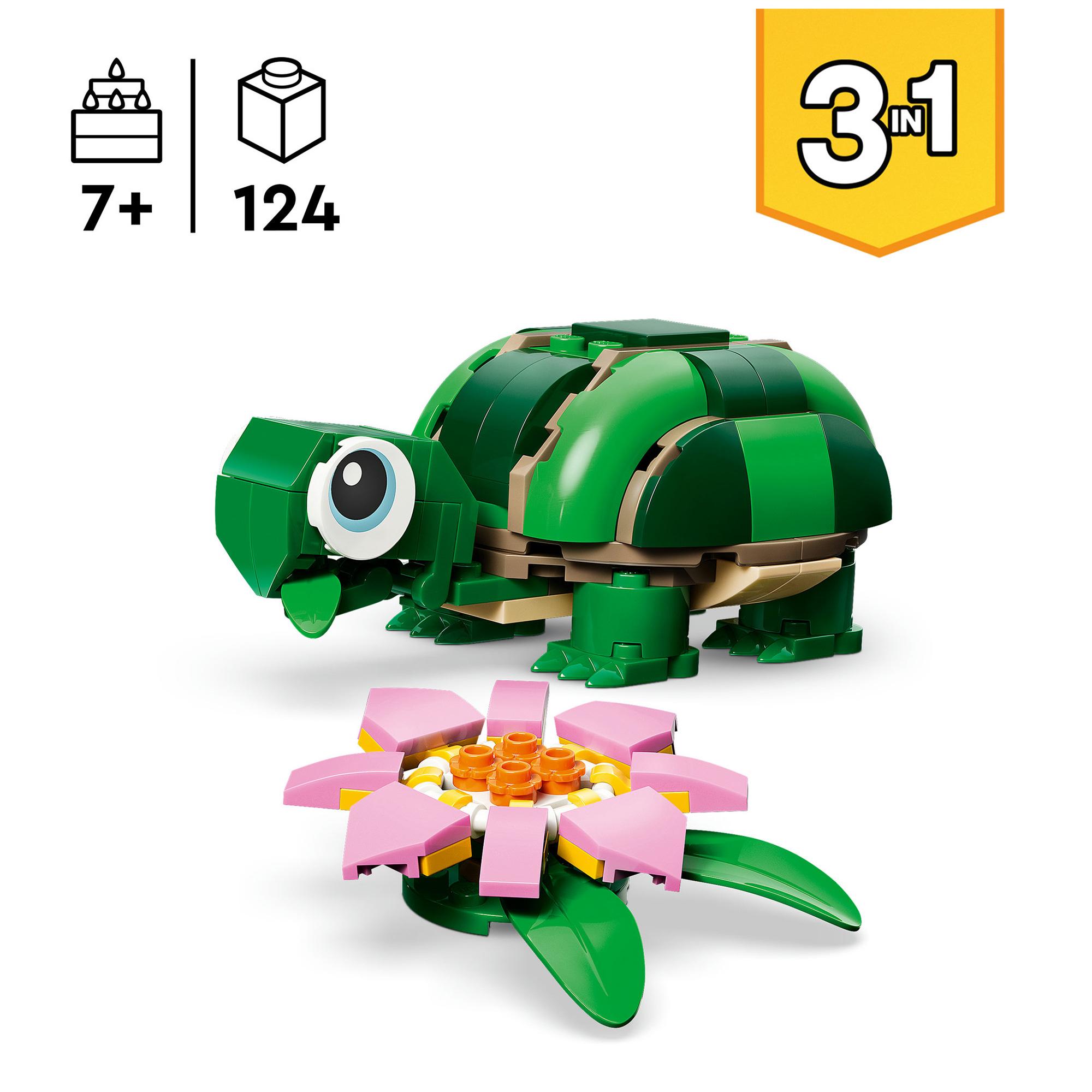 LEGO Creator 3 in 1 Turtle With a Water Lily Flower 31377 thumbnail 2