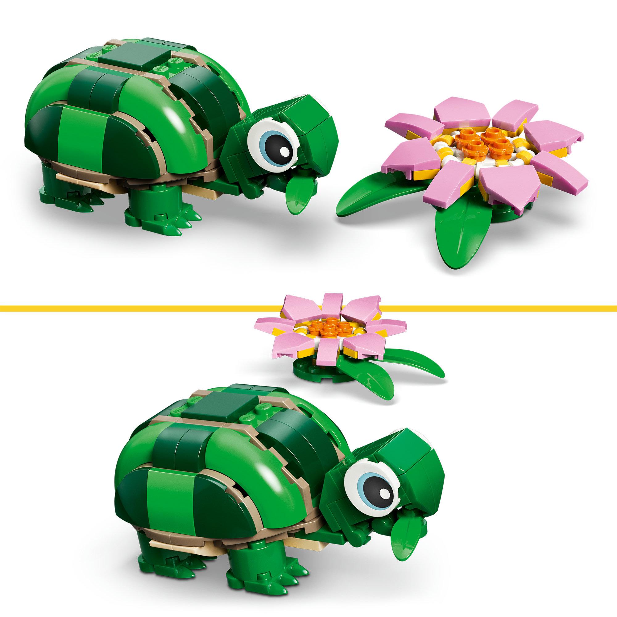 LEGO Creator 3 in 1 Turtle With a Water Lily Flower 31377 thumbnail 3