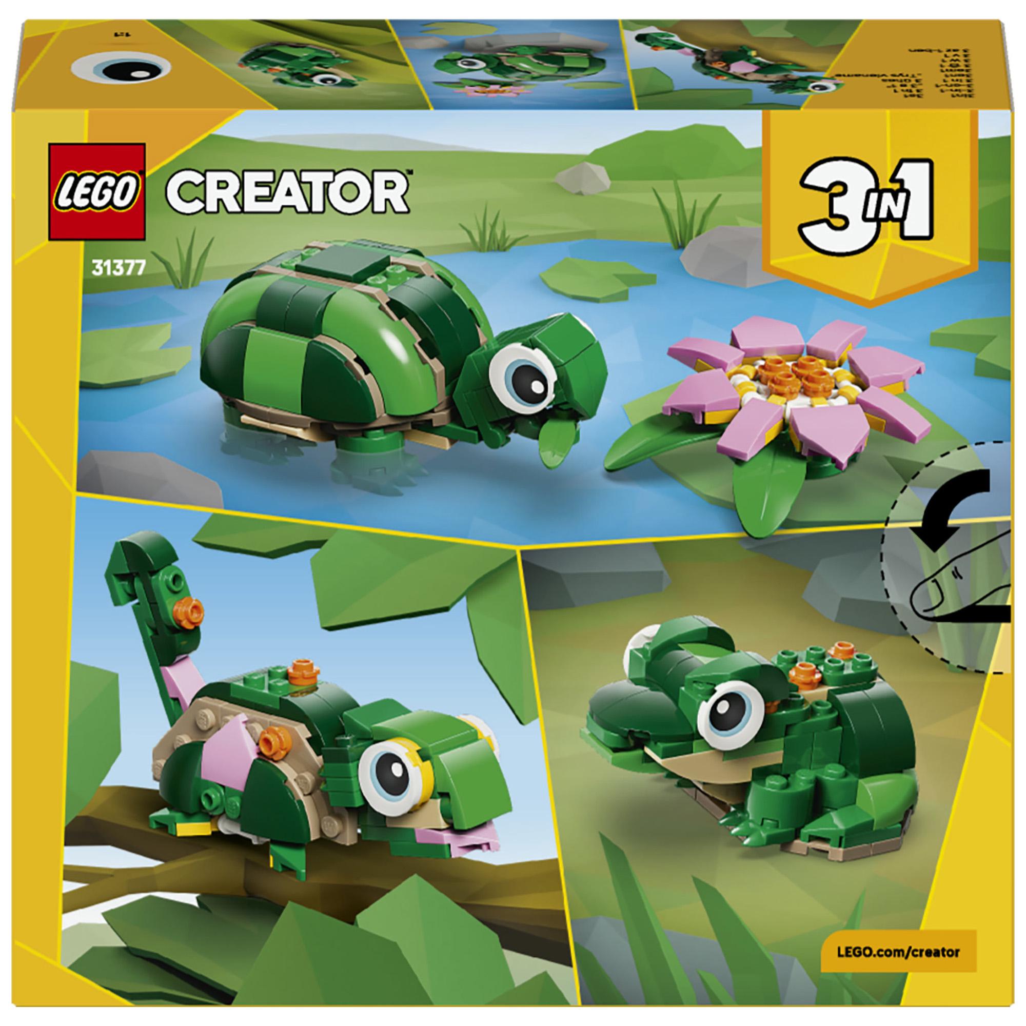 LEGO Creator 3 in 1 Turtle With a Water Lily Flower 31377 thumbnail 5