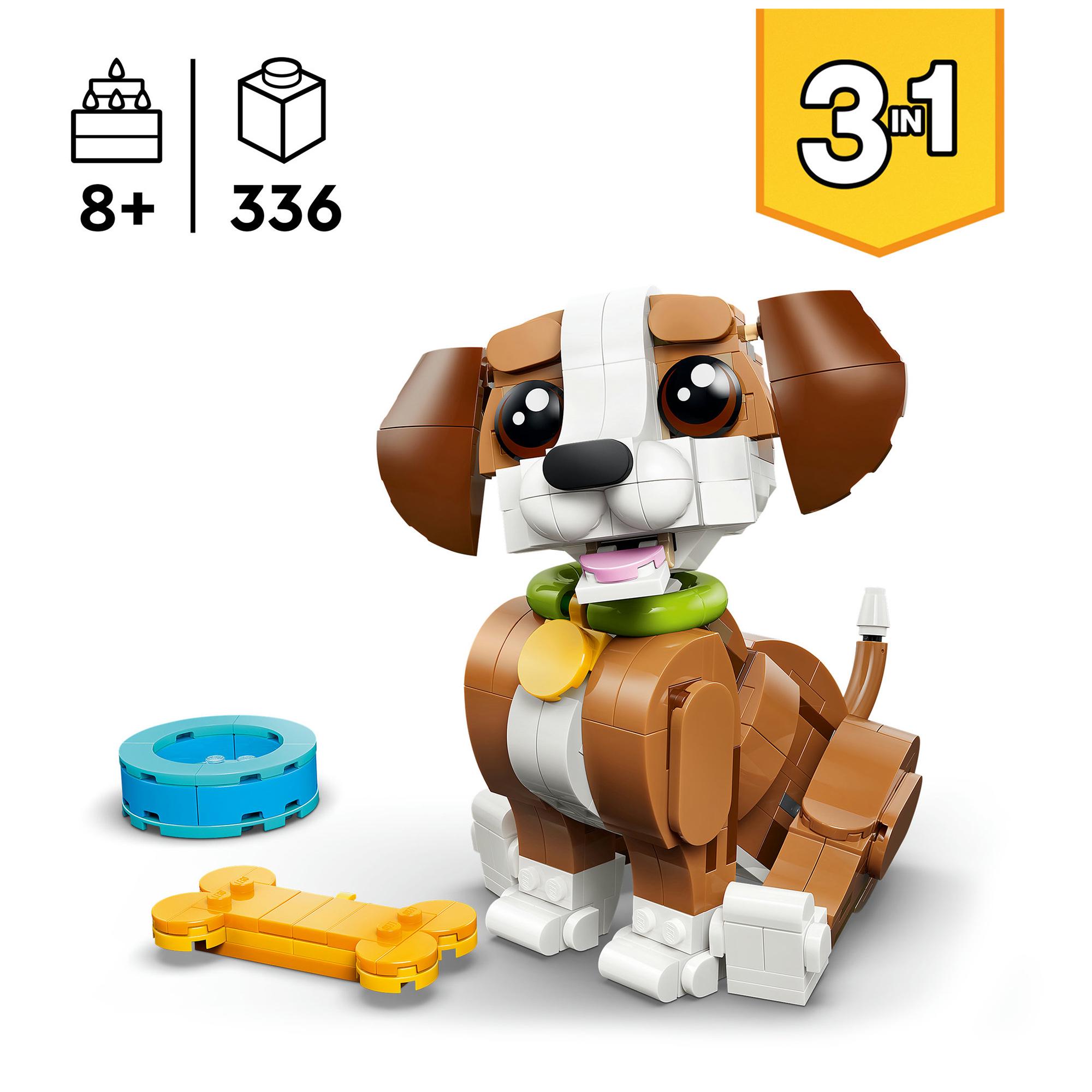 LEGO Creator 3 in 1 Cute Animals Playful Puppy Dog Building Toy 31382 thumbnail 2