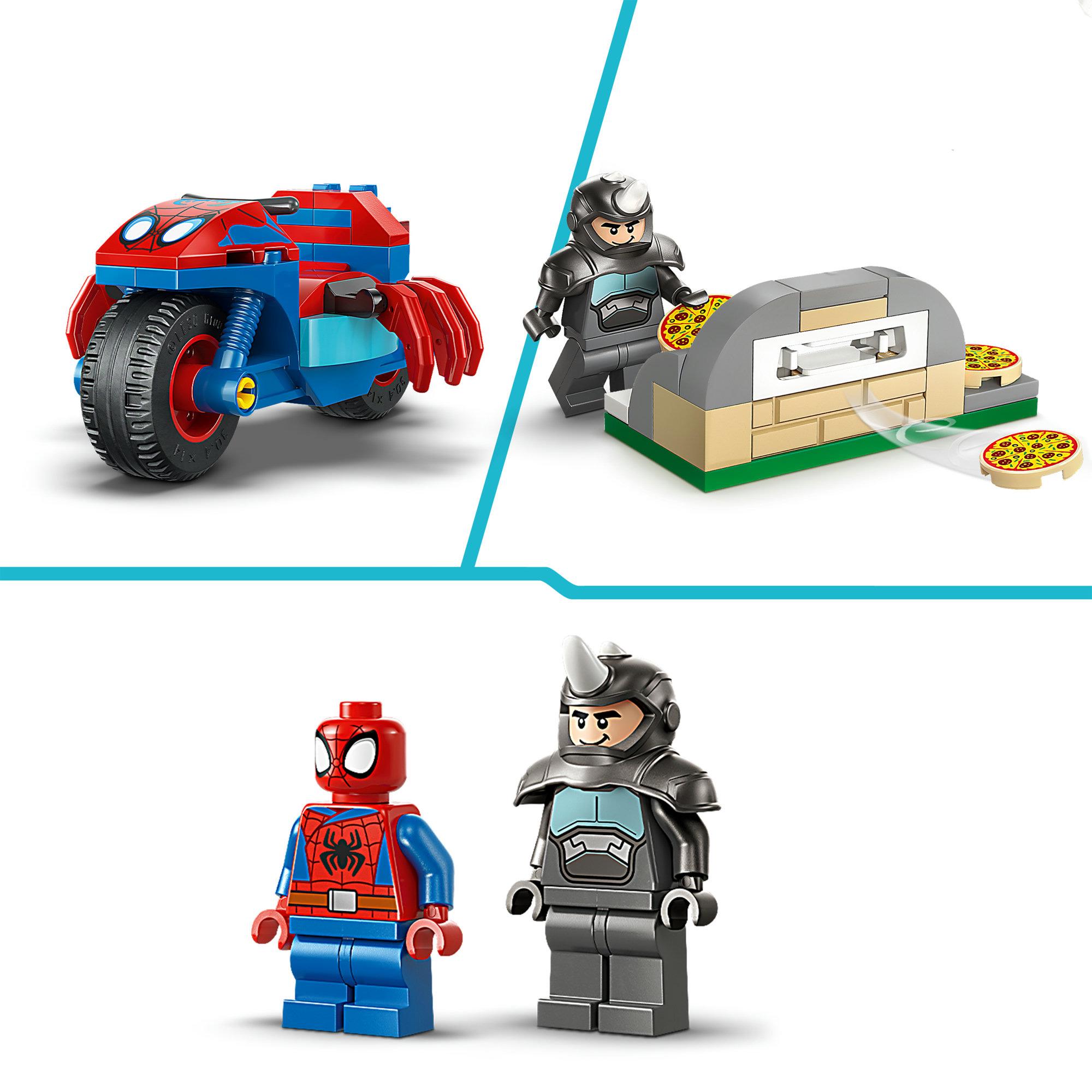 LEGO Marvel Spidey on his Motorcycle vs. Rhino Building Toy 11206 thumbnail 4