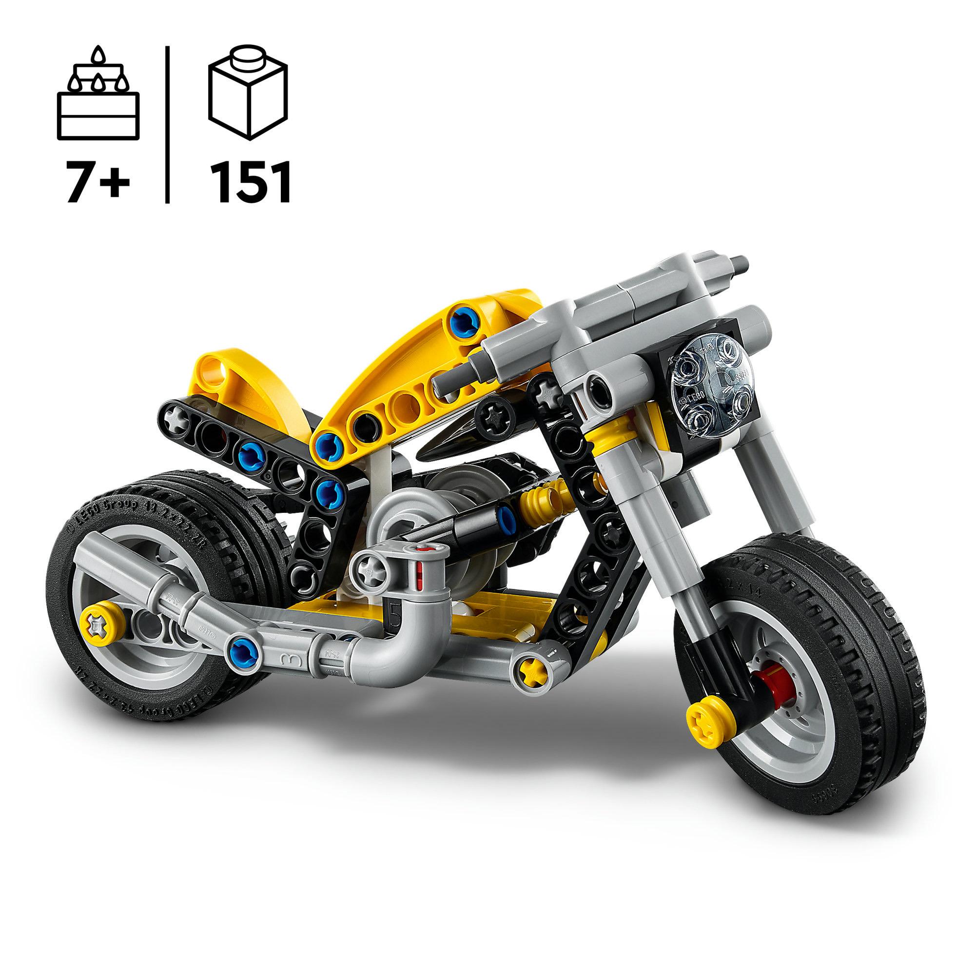 LEGO Technic Yellow Motorbike Toy Model Kit 42225 thumbnail 2