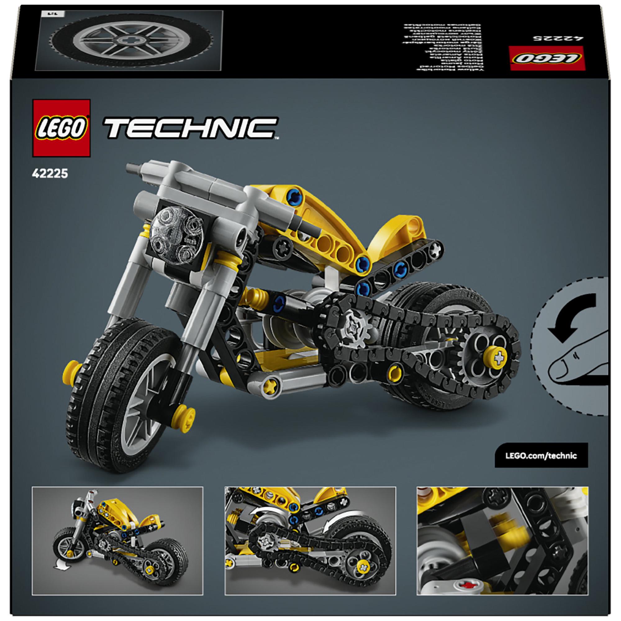 LEGO Technic Yellow Motorbike Toy Model Kit 42225 thumbnail 5