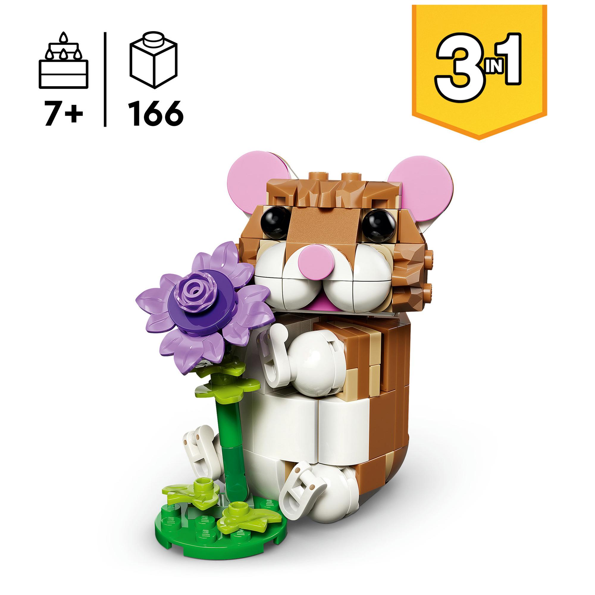 LEGO Creator 3 in 1 Cute Hamster With a Flower 31376 thumbnail 2