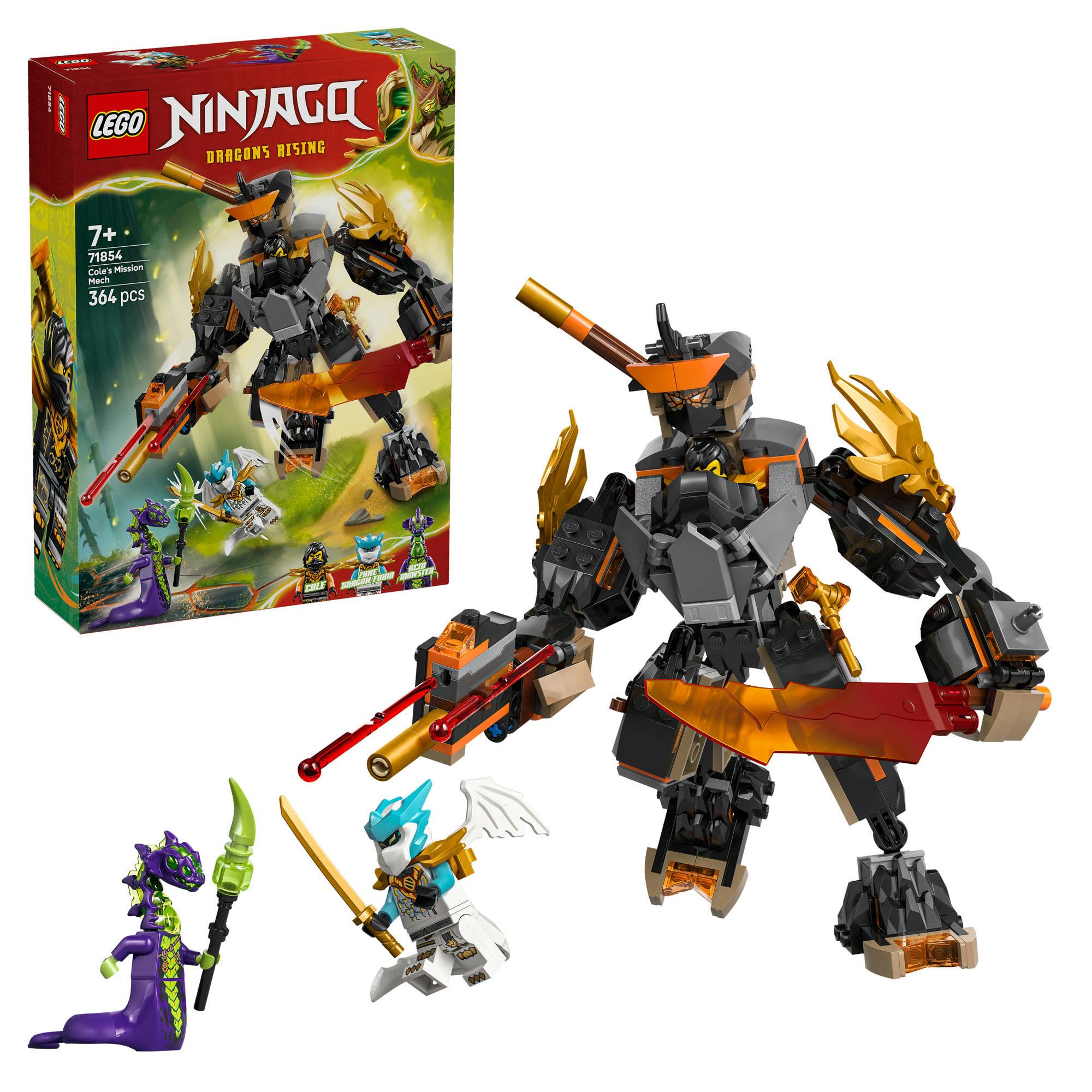 LEGO Ninjago Cole’s Mission Mech & Dragon Zane Toy 71854