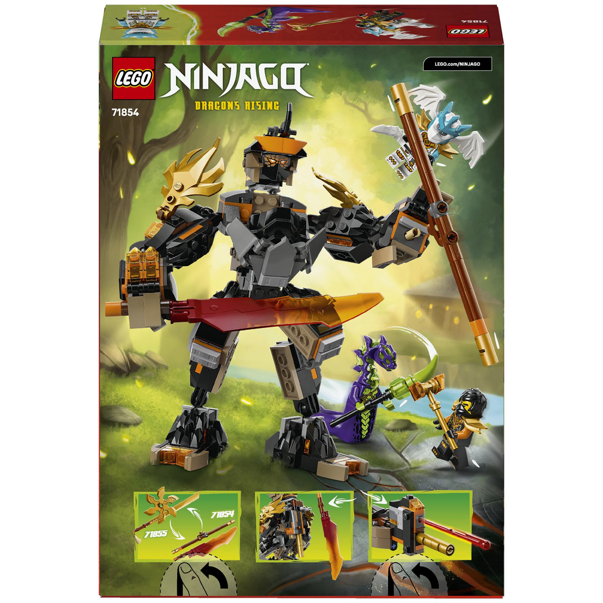 LEGO Ninjago Cole’s Mission Mech & Dragon Zane Toy 71854 thumbnail 5
