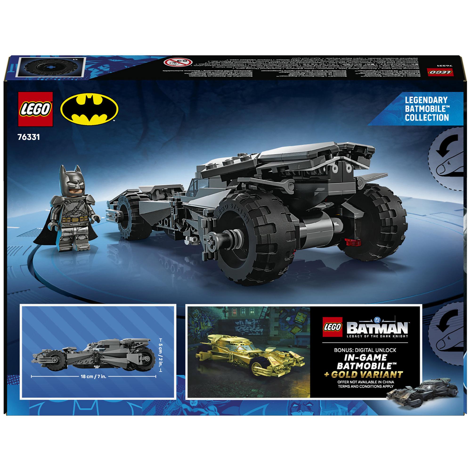 LEGO Batman vs Superman Batmobile Car Toy 76331 thumbnail 5