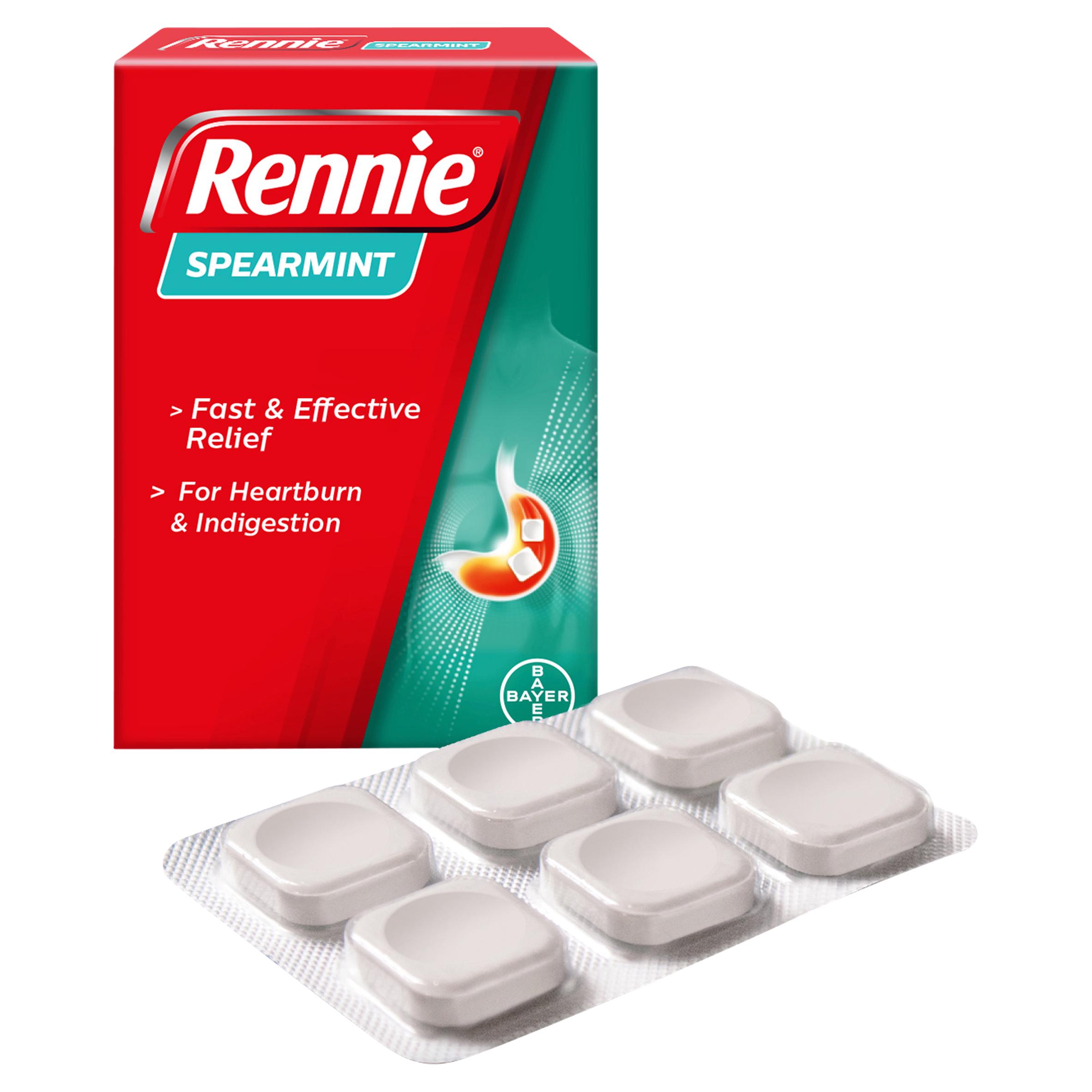 Rennie Spearmint Heartburn & Indigestion Relief Tablets x24 thumbnail 2