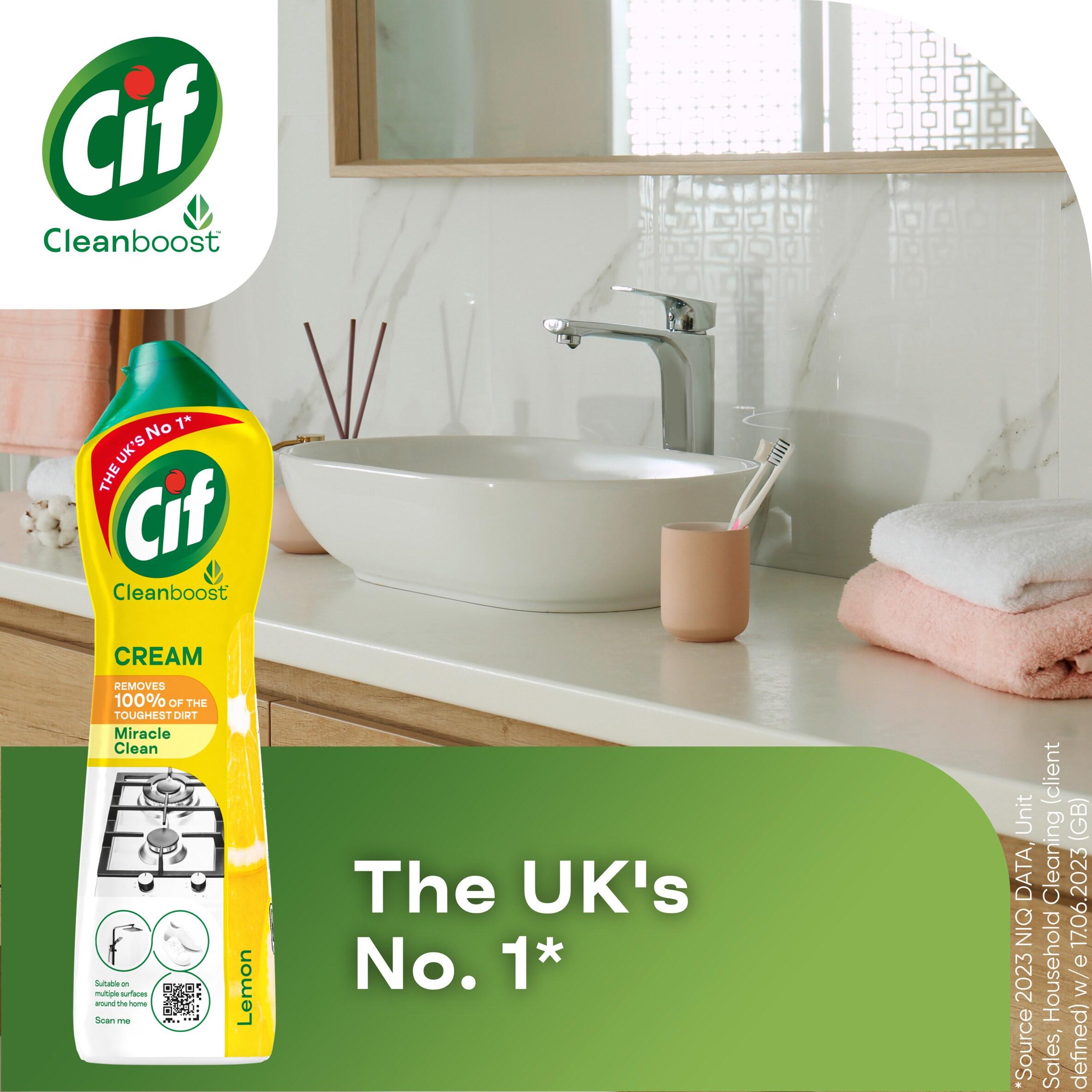 Cif Lemon Cream Cleaner Multipurpose 500ml thumbnail 3