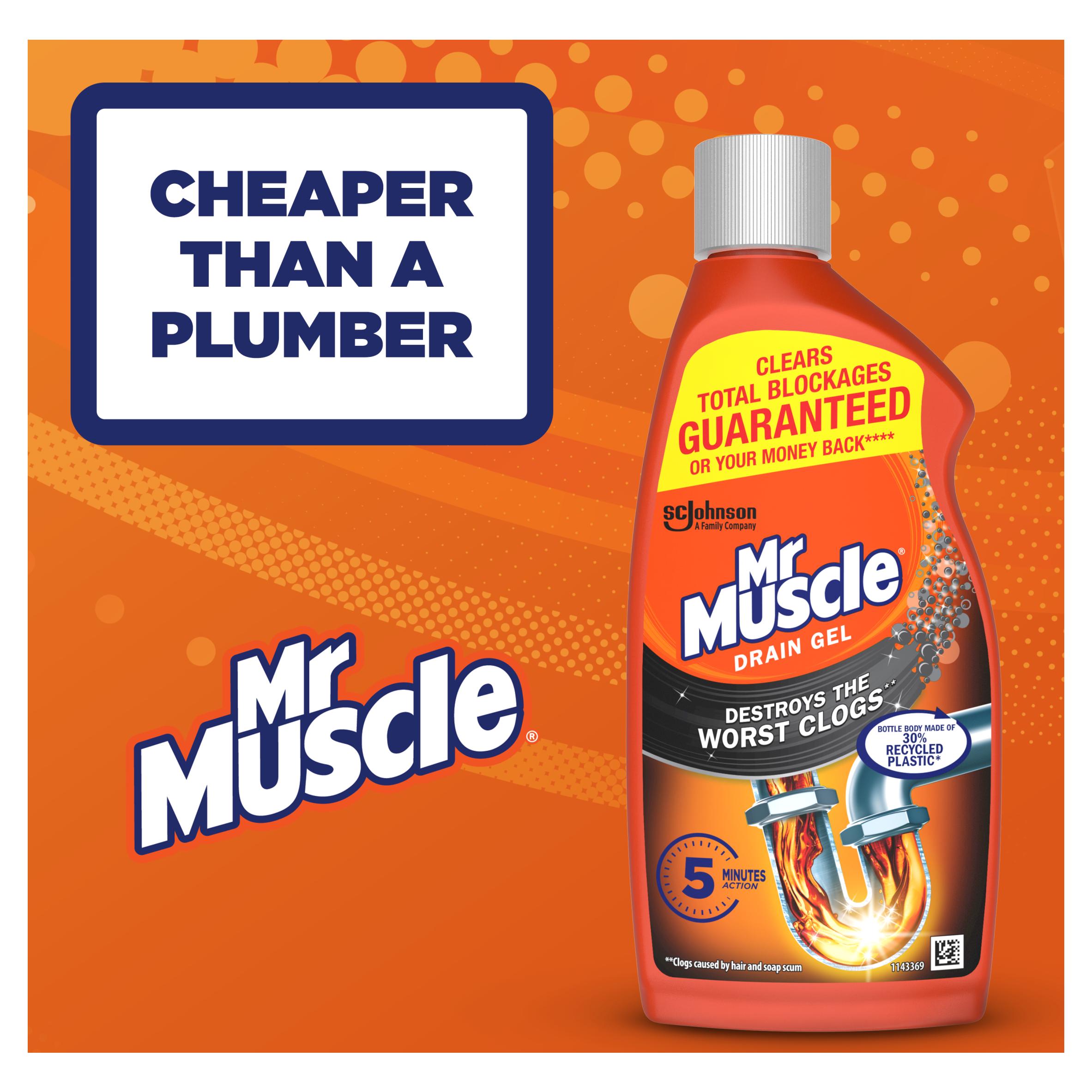 Mr Muscle Max Drain Unblocker Gel 500ml thumbnail 4