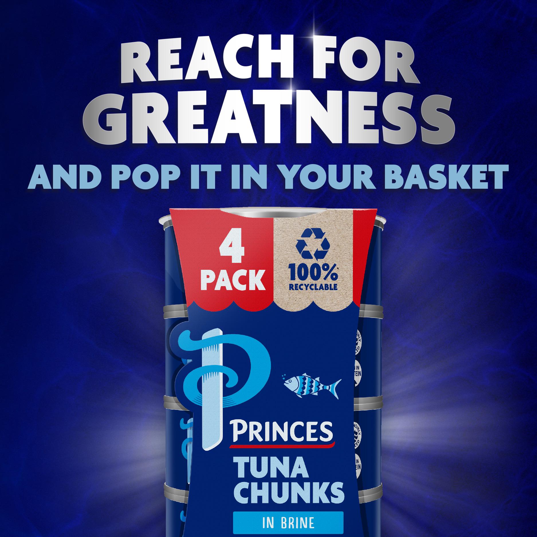Princes Tuna Chunks in Brine 4x145g thumbnail 3
