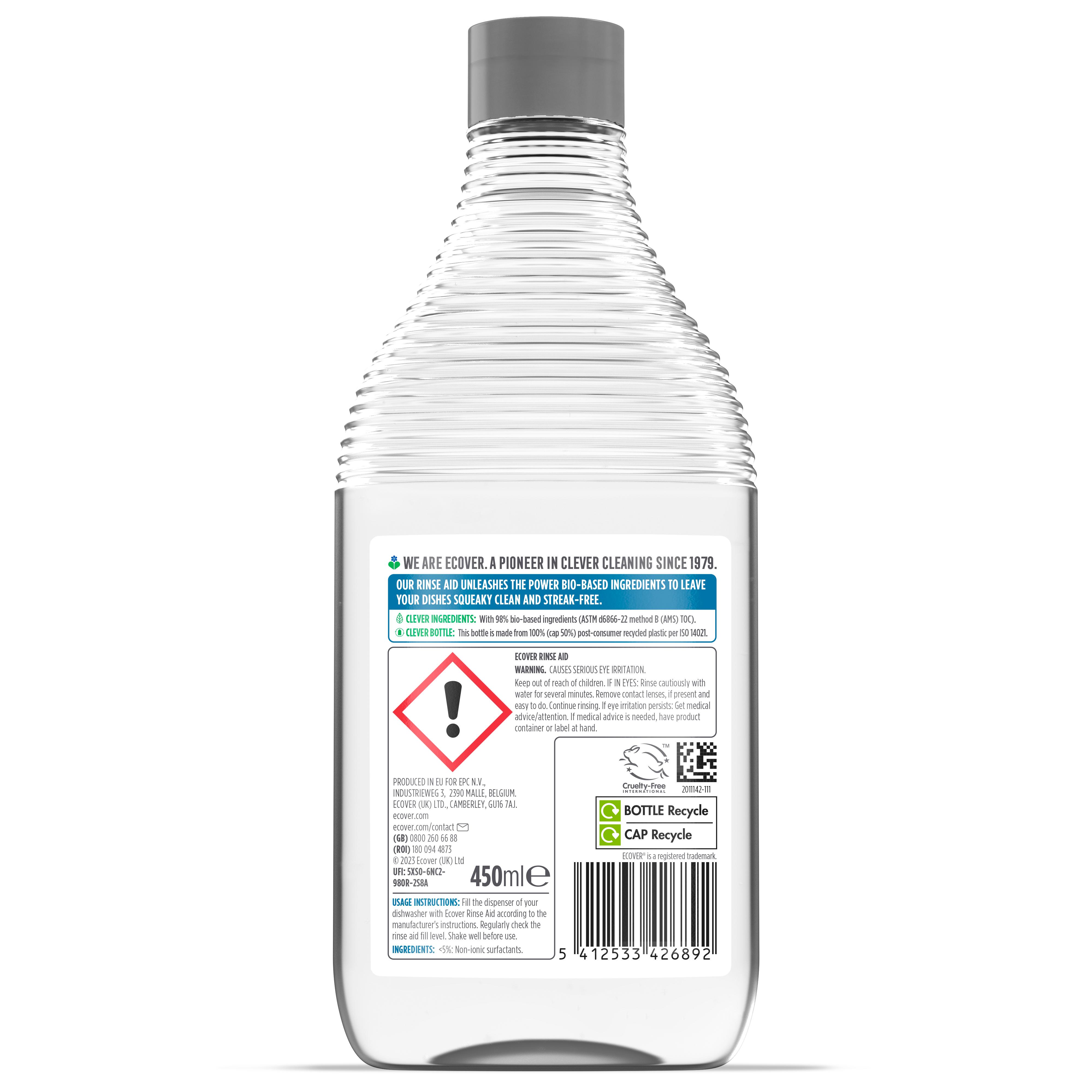 Ecover Dishwasher Rinse Aid 450ml thumbnail 2