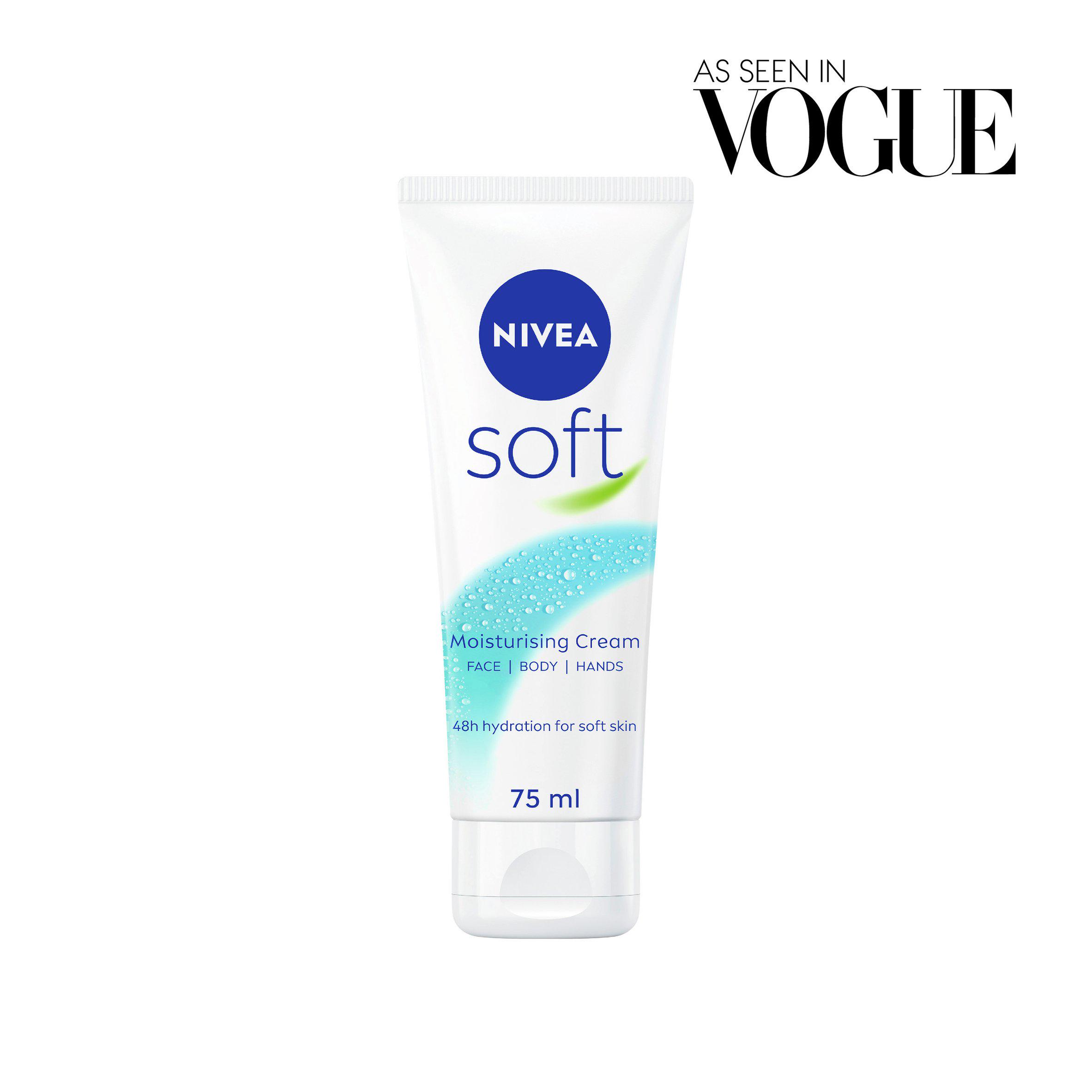 NIVEA Soft Moisturiser Cream for Face Hands & Body