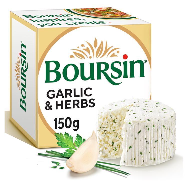 Boursin Garlic & Herb Soft French Cream Cheese 150g thumbnail 2