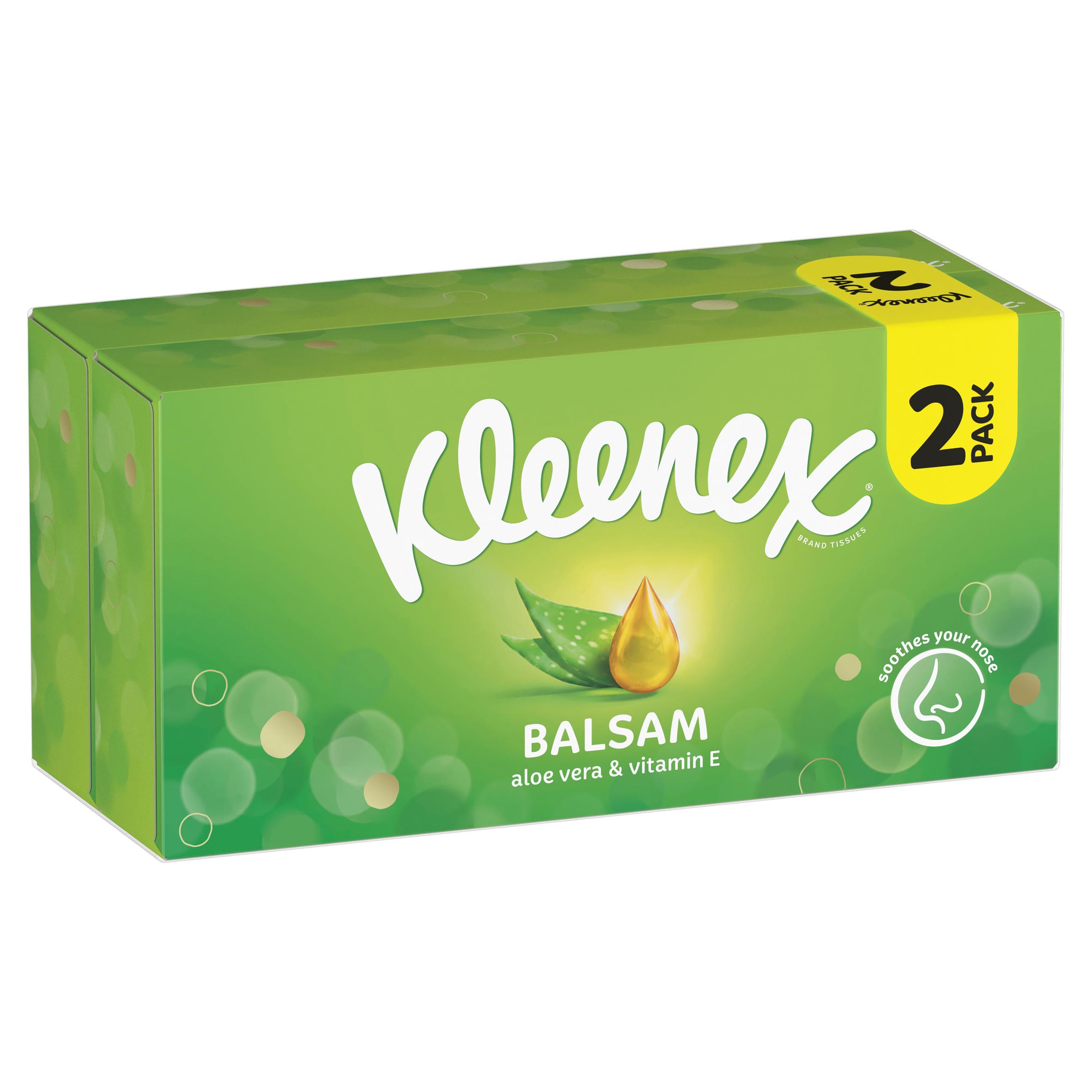 Kleenex Balsam Tissues 2x64 Sheets thumbnail 2