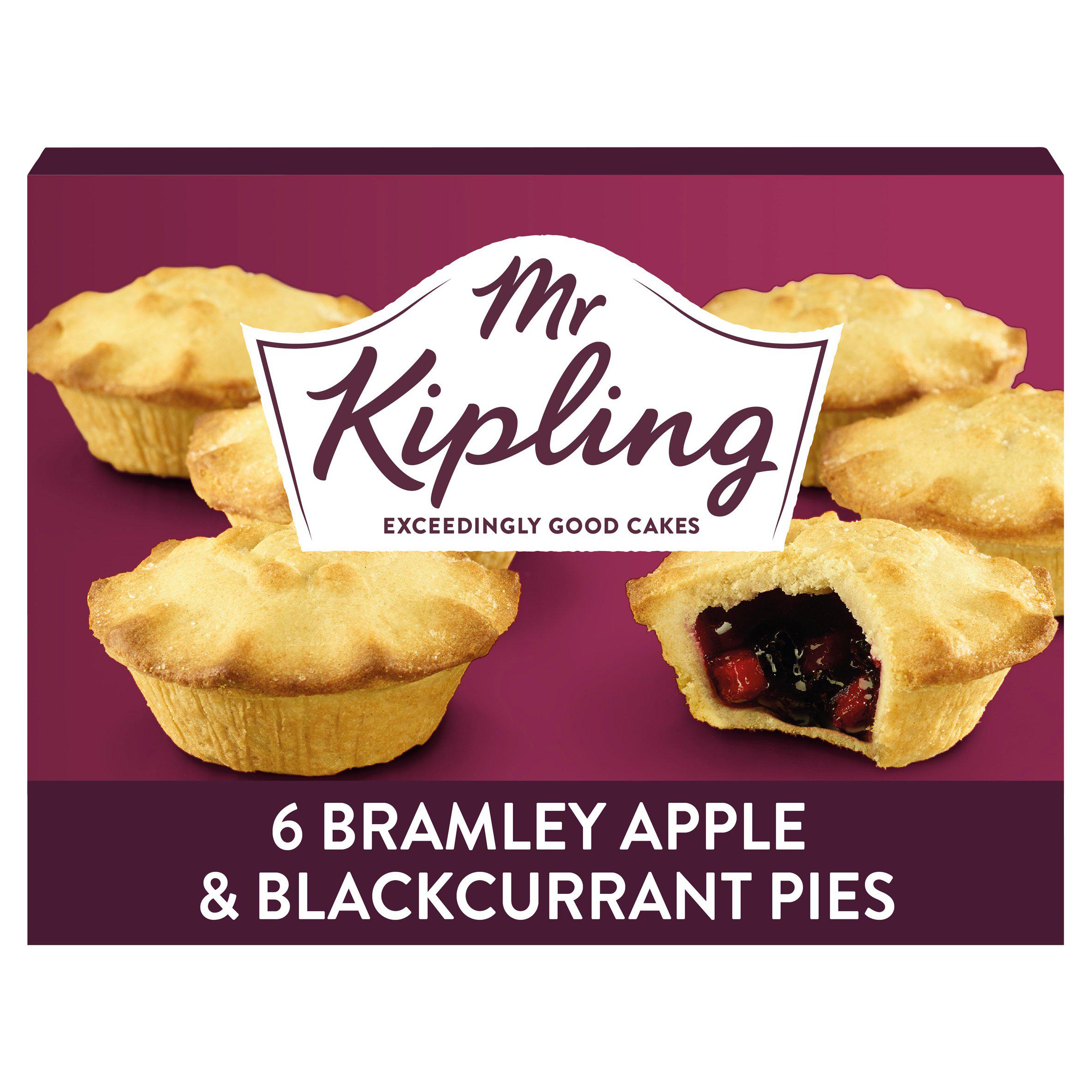 Mr Kipling Bramley Apple & Blackcurrant Pies x6