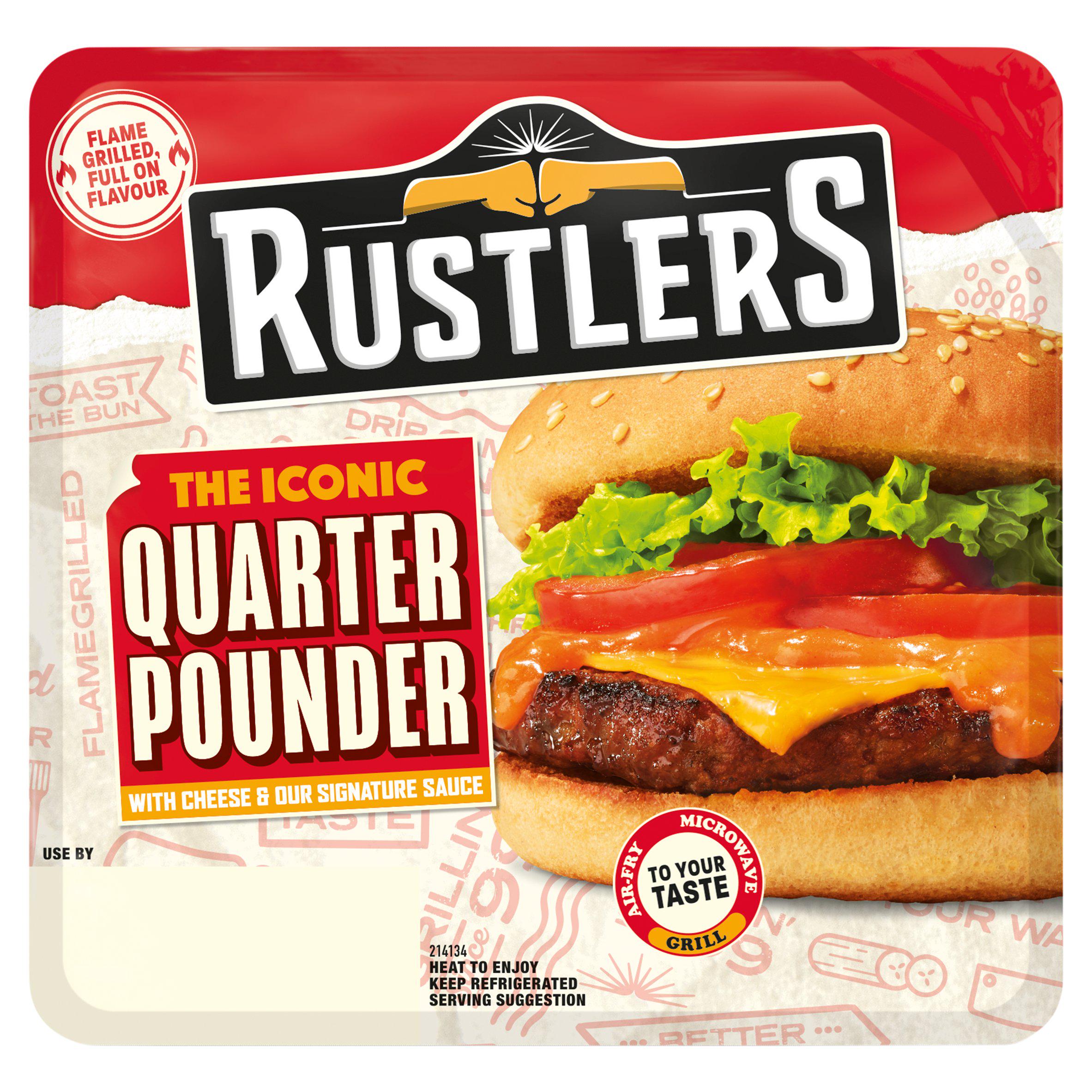 Rustlers Microwave Quarter Pounder 190g (Serves 1)