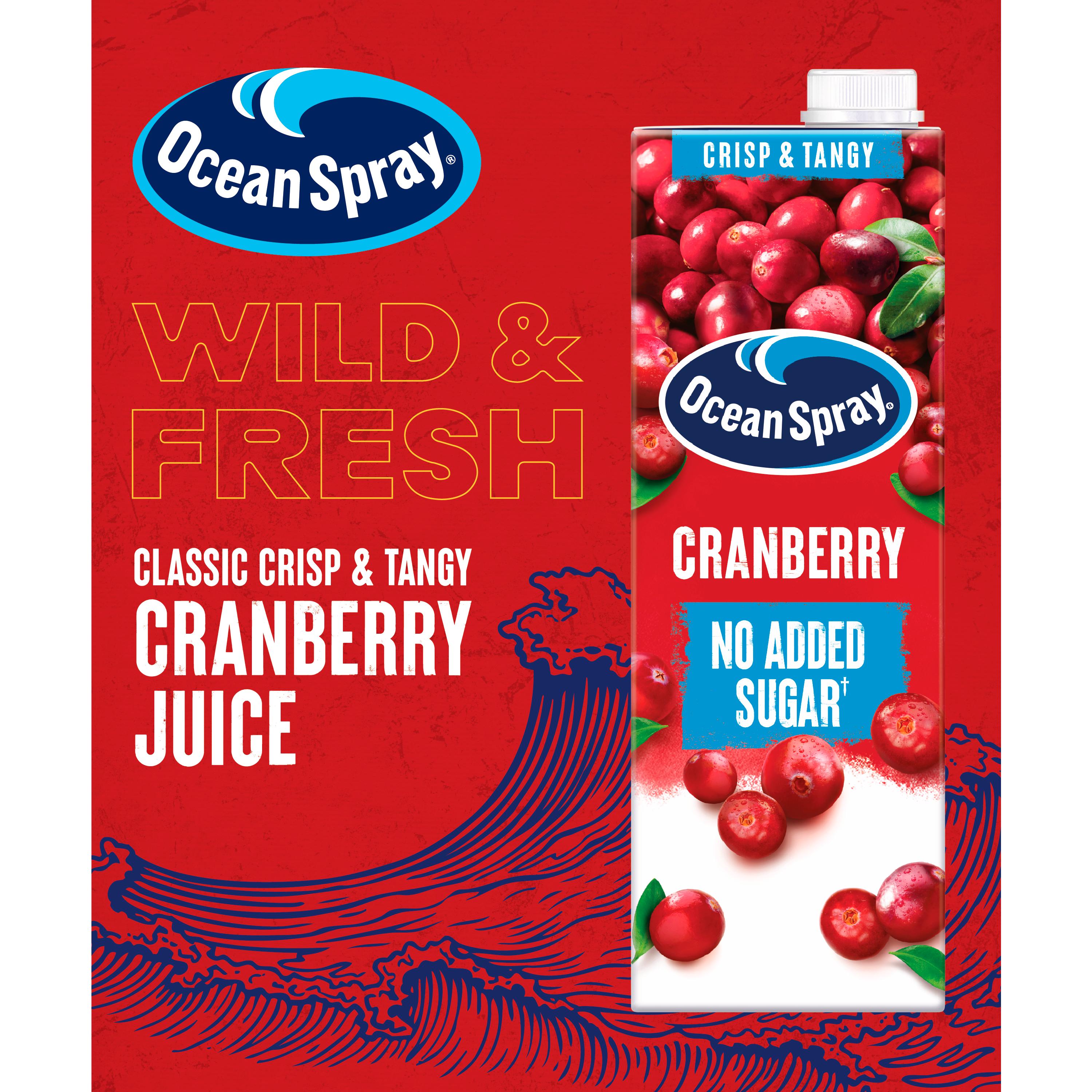Ocean Spray Cranberry No Added Sugar 4 x 1L thumbnail 4