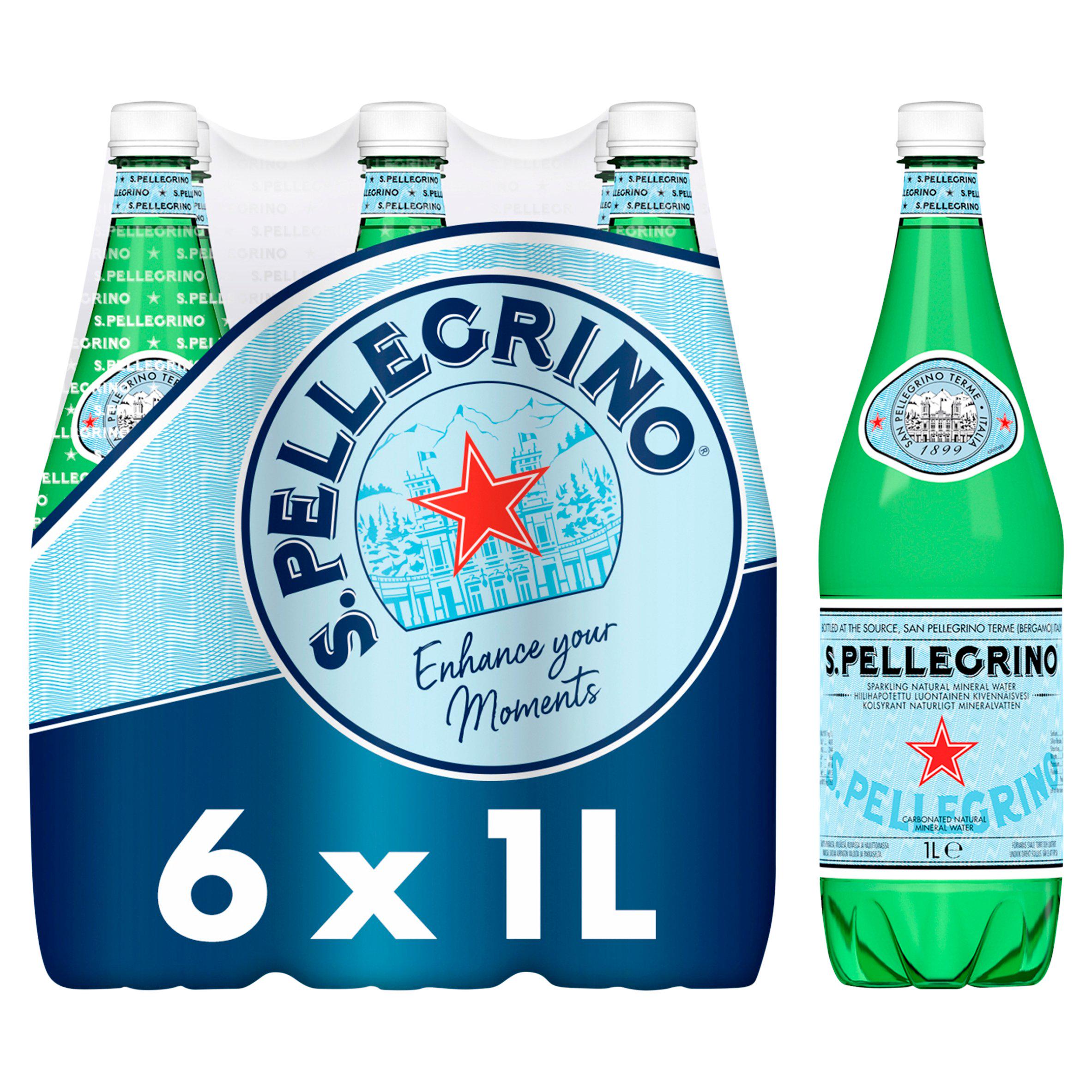 San Pellegrino Sparkling Natural Mineral Water 6x1L