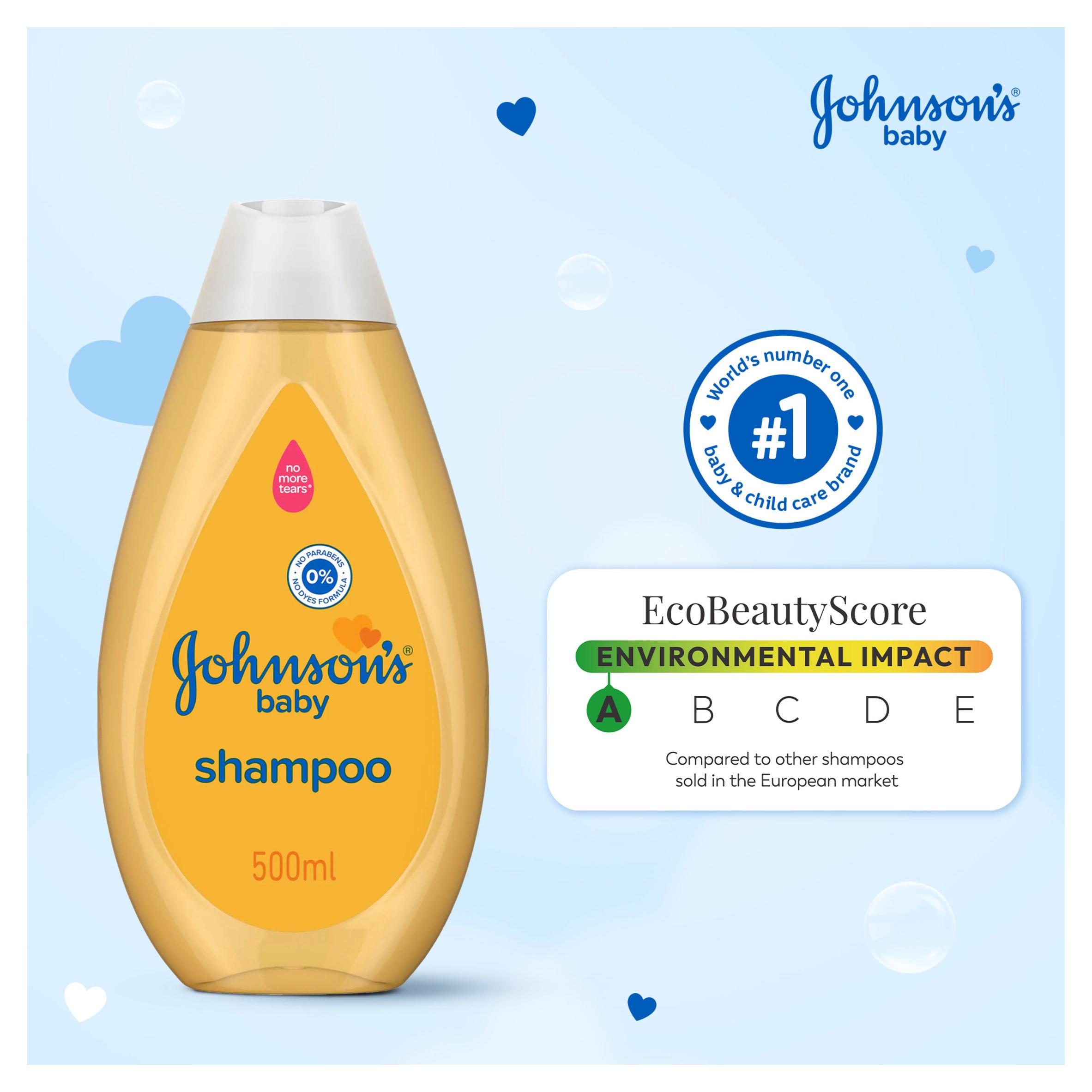 Johnson's Baby Shampoo Without Dyes Sulphates & Soap 500ml thumbnail 3