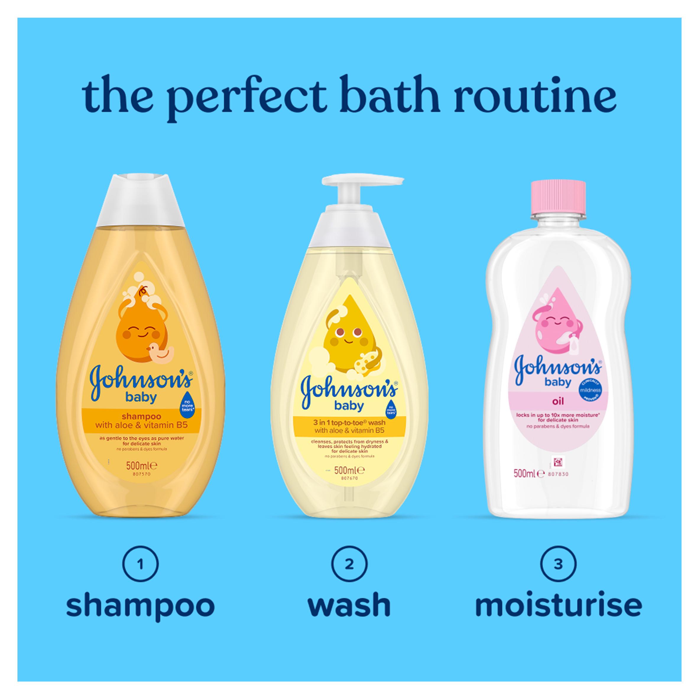 Johnson's Baby Oil Baby Skin Moisturiser & Dryness Protection 500ml thumbnail 2