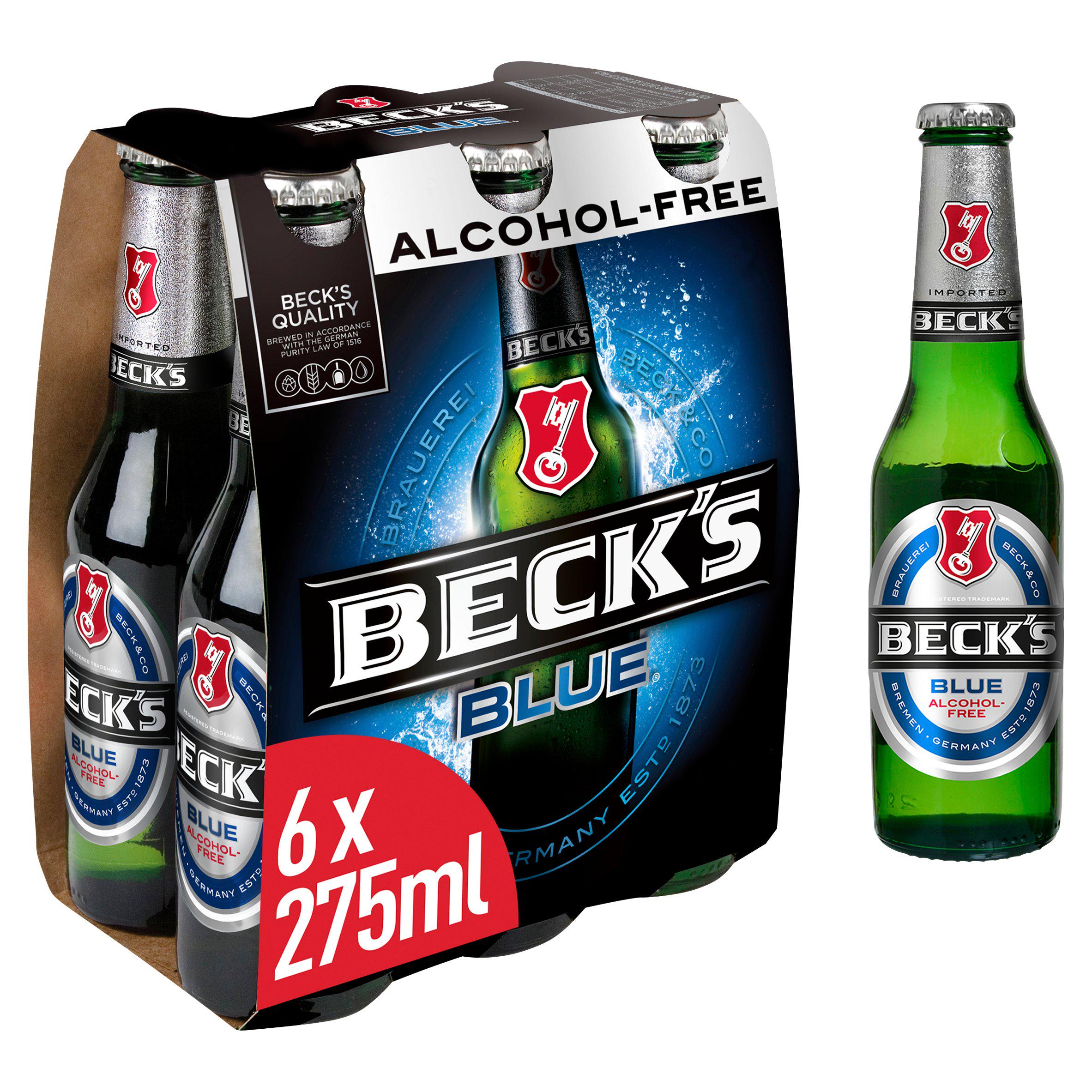 Blue Alcohol Free Beer Bottles