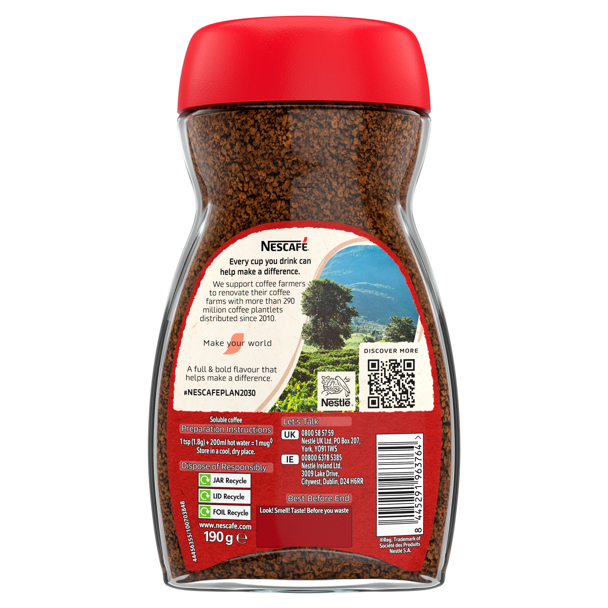 Nescafé Original Instant Coffee 190g thumbnail 2